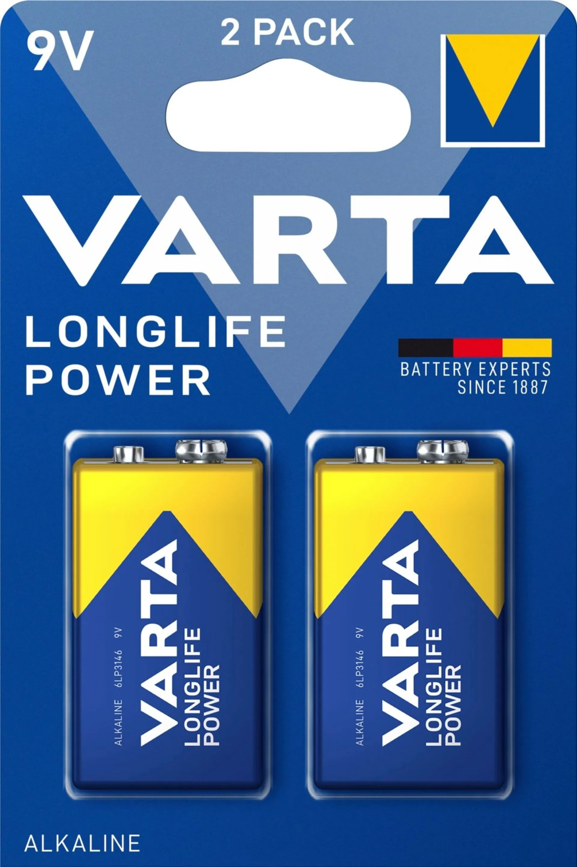 Varta Longlife Power 9V 2kpl Joutsenmerkki - 1