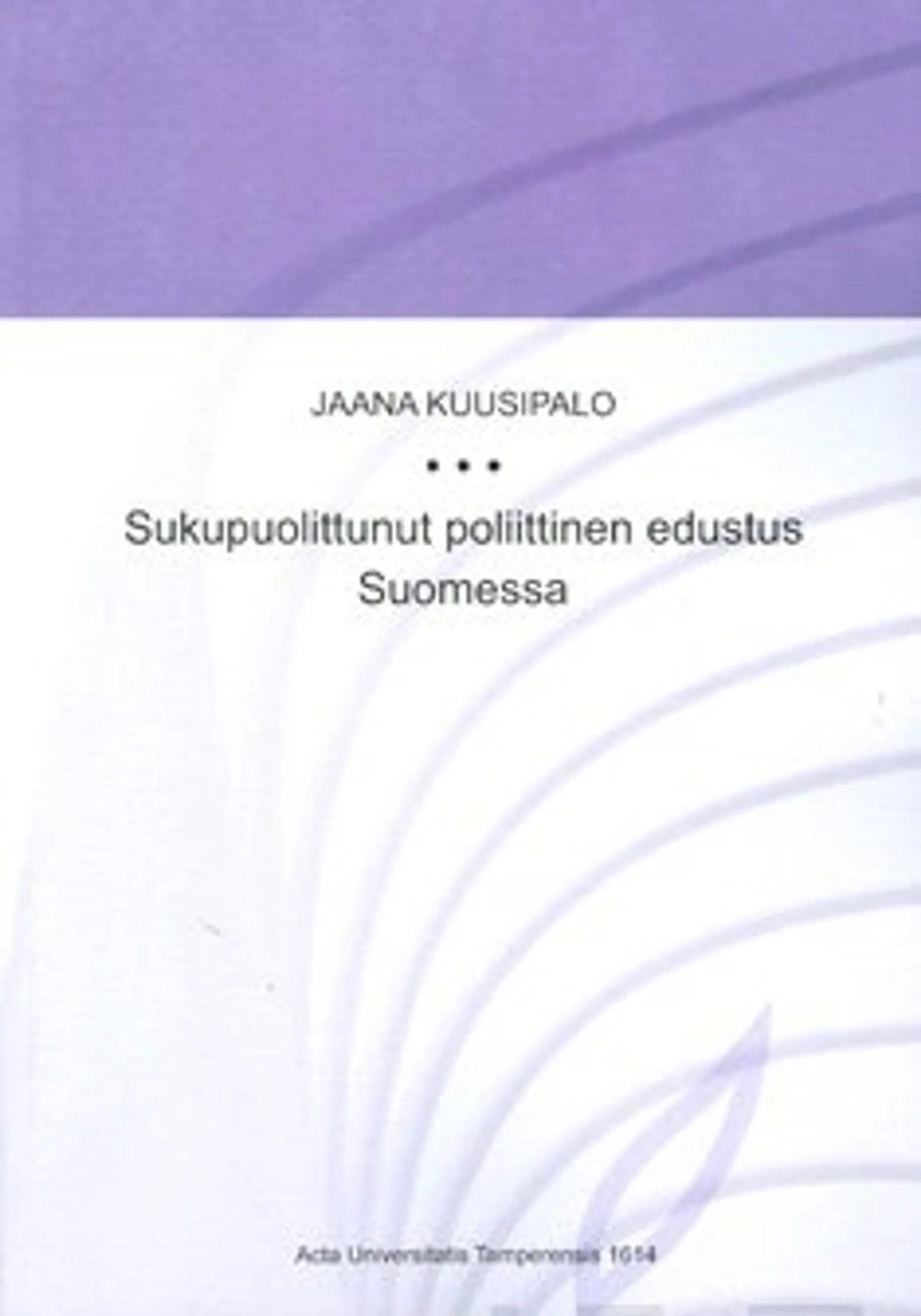 Sukupuolittunut poliittinen edustus Suomessa