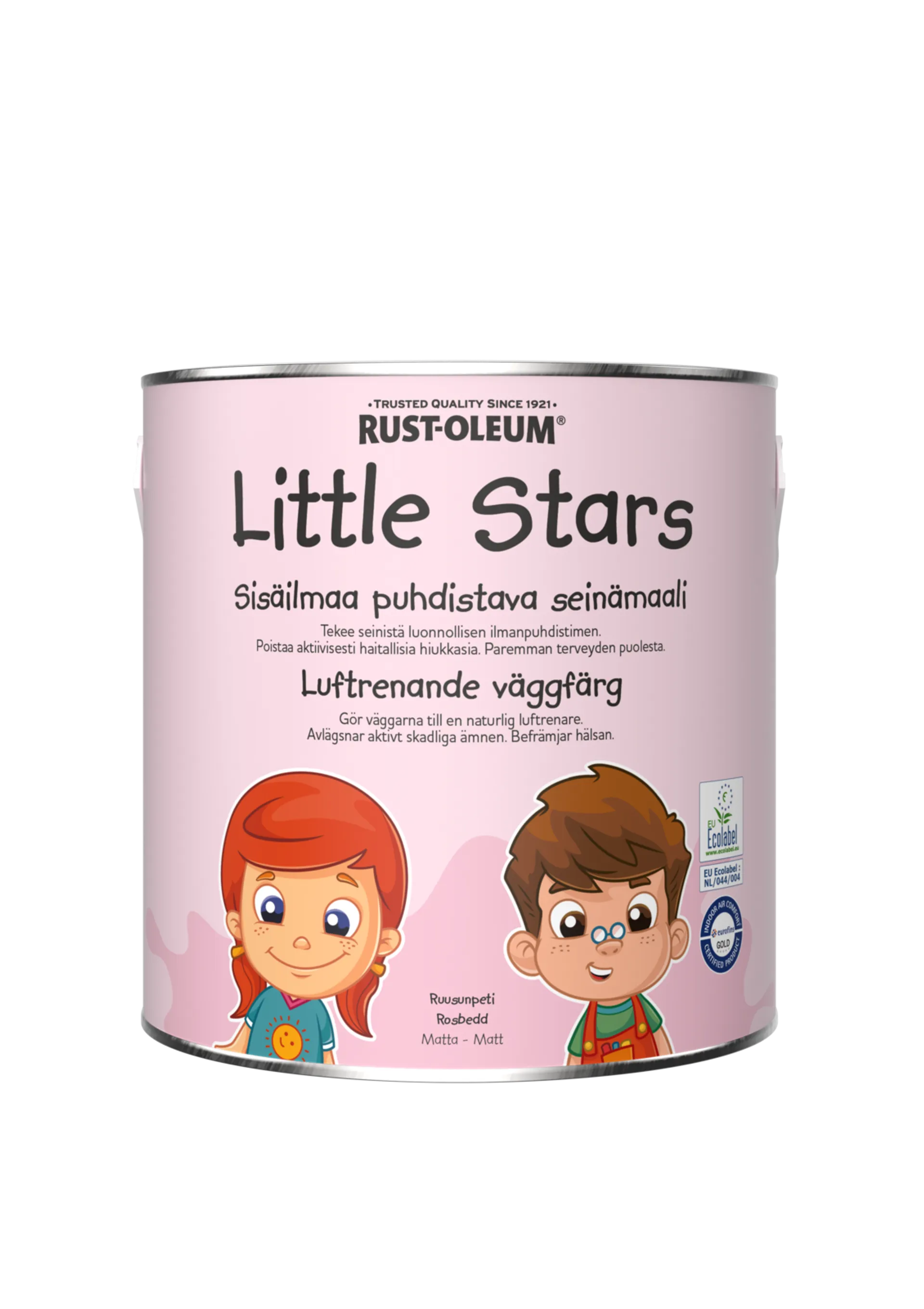 Rust-Oleum Little Stars Sisäilmaa puhdistava Seinämaali 2,5L Ruusunpeti - 1