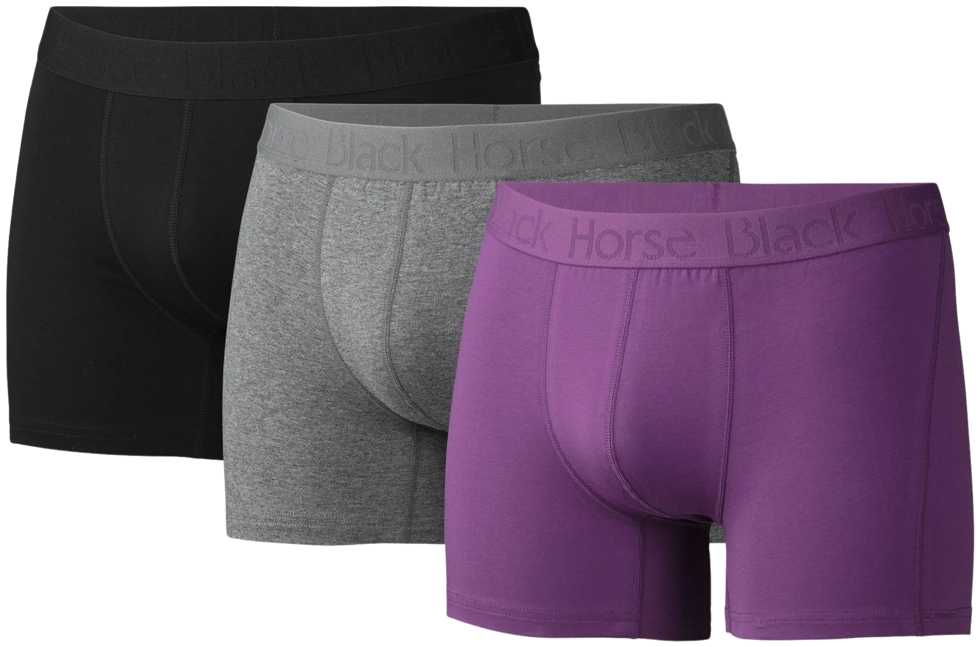 Black Horse miesten bokserit 3-pack I136 - Purple