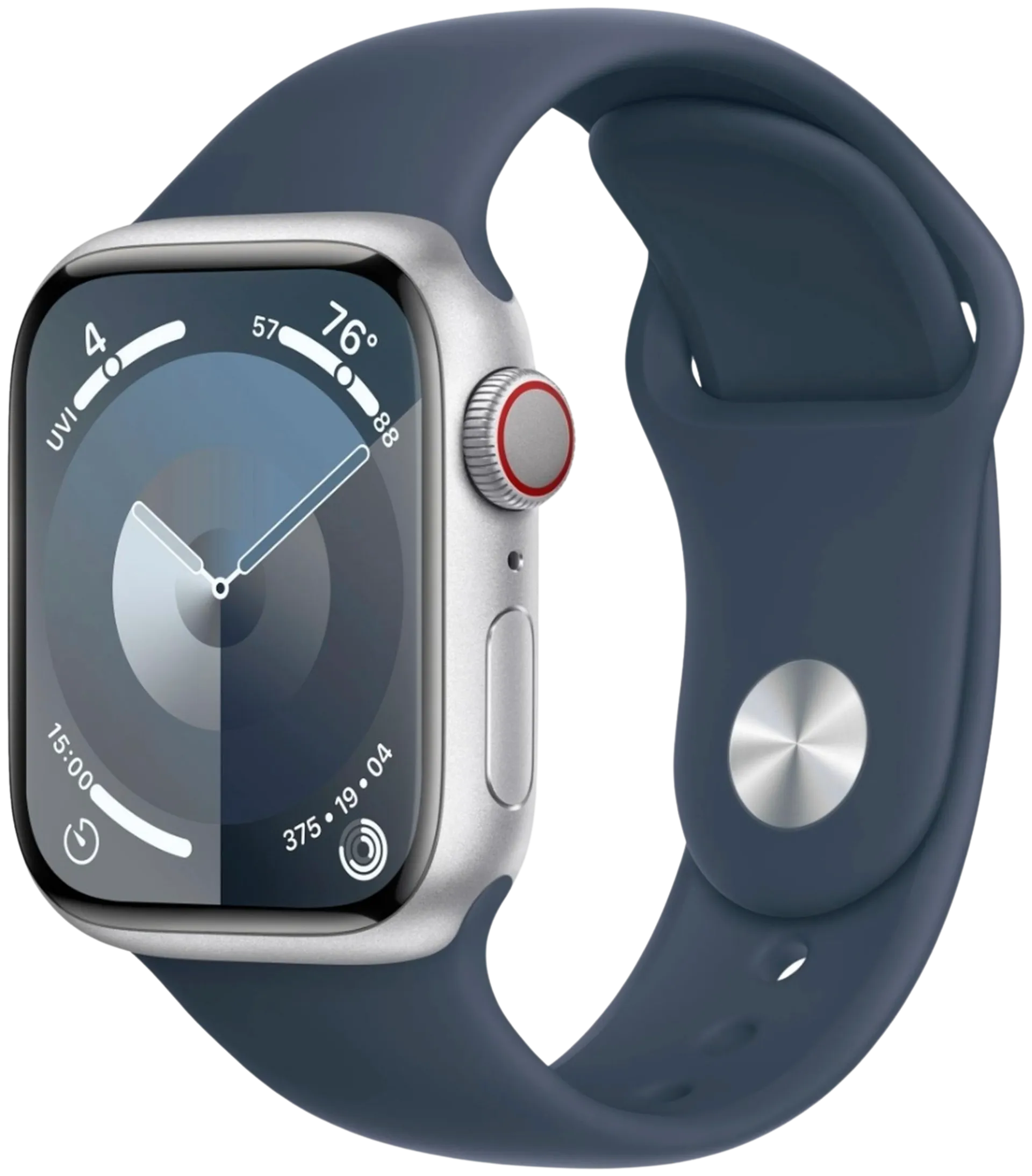 Apple watch Series 9 GPS + Cellular 41mm keskiyönsininen alumiinikotelo keskiyönsininen urheiluranneke MRHU3KS/A