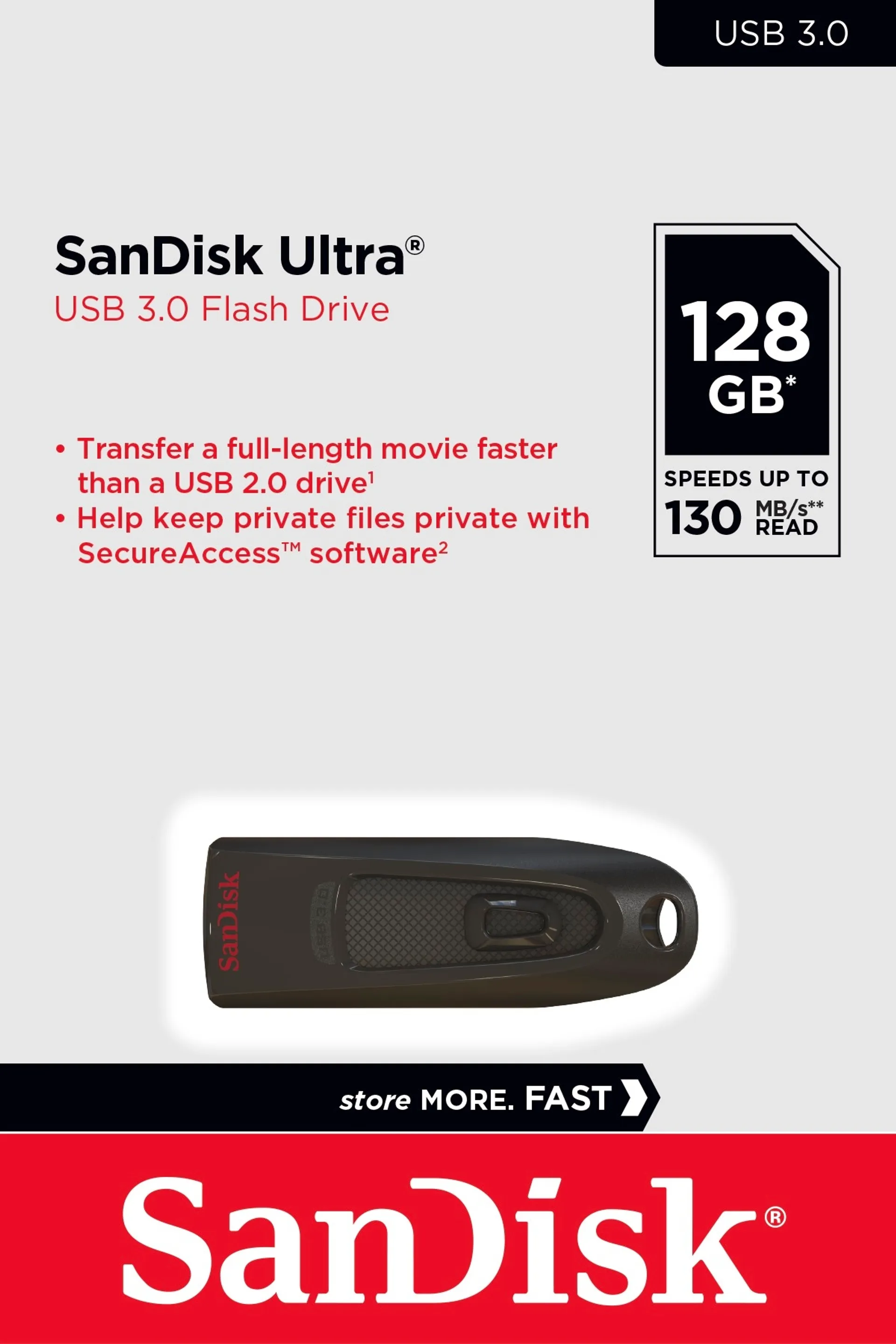 Sandisk muistitikku USB 3.0 128GB Ultra - 2