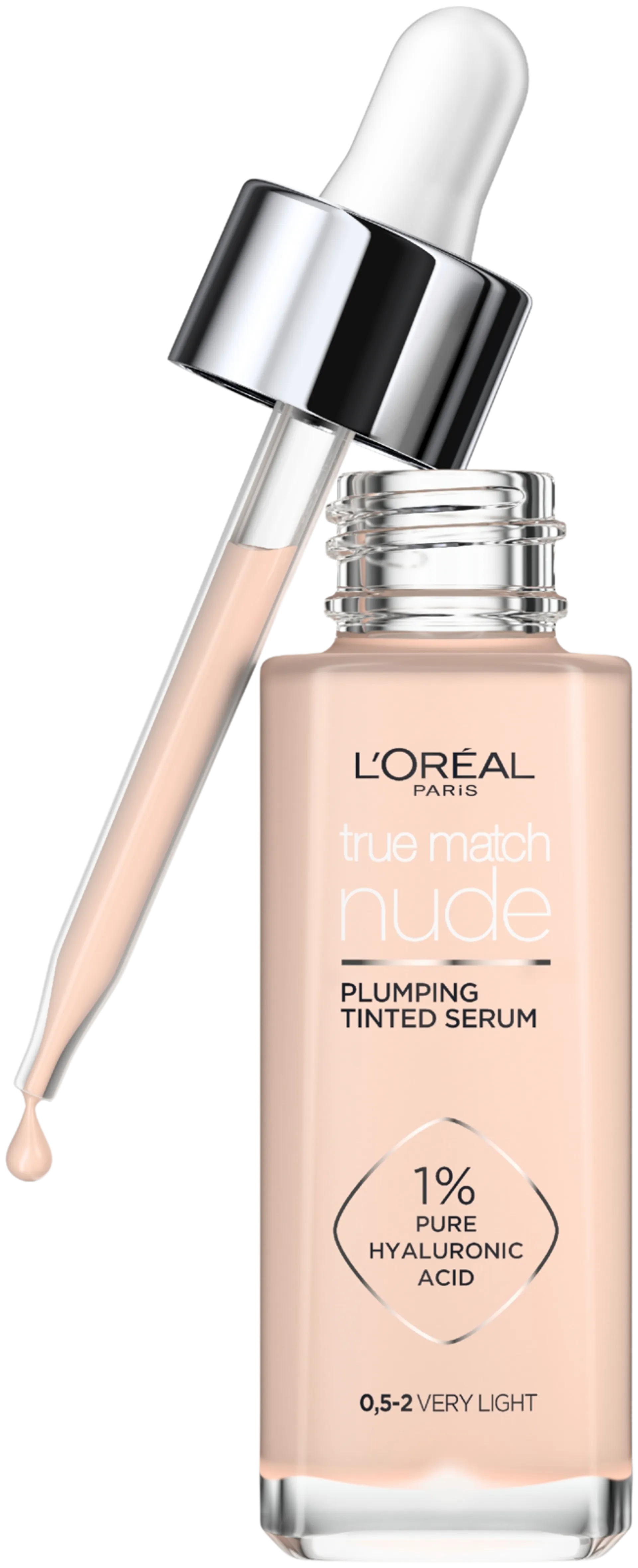 L'Oréal Paris True Match Nude Plumping Tinted Serum meikkivoide 30 ml - 0,5-2 Very Light - 2