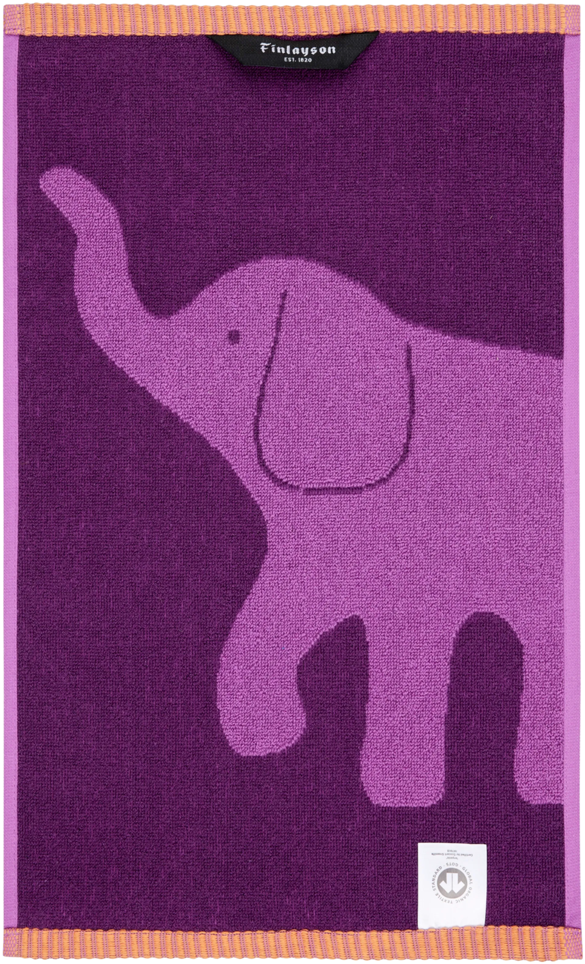 Finlayson Käsipyyhe Elefantti Vapaa 30x50cm violetti/oranssi - 3