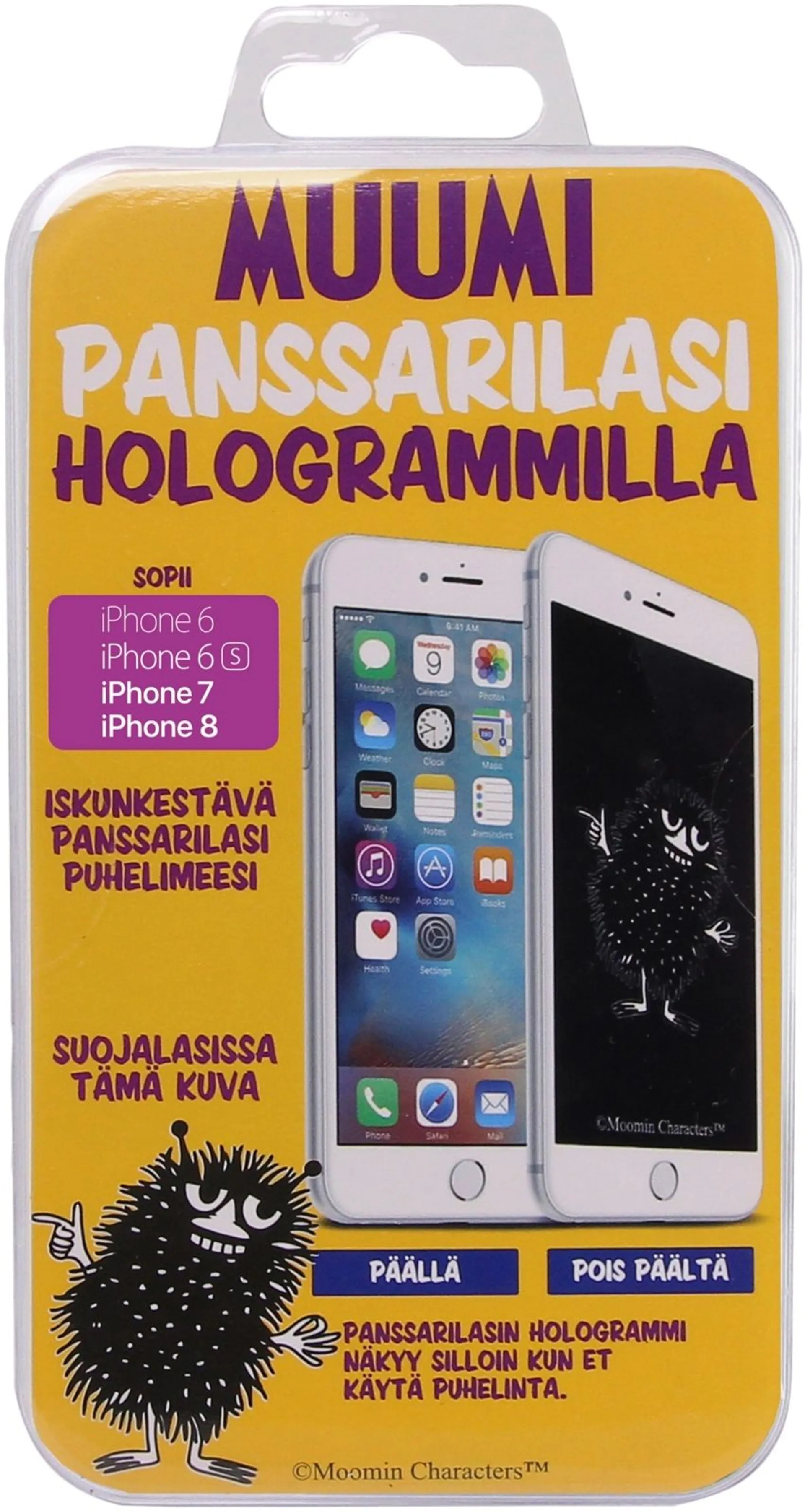 Docover panssarilasi Haisuli -hologrammilla iPhone 6/6S/7/8 - 2