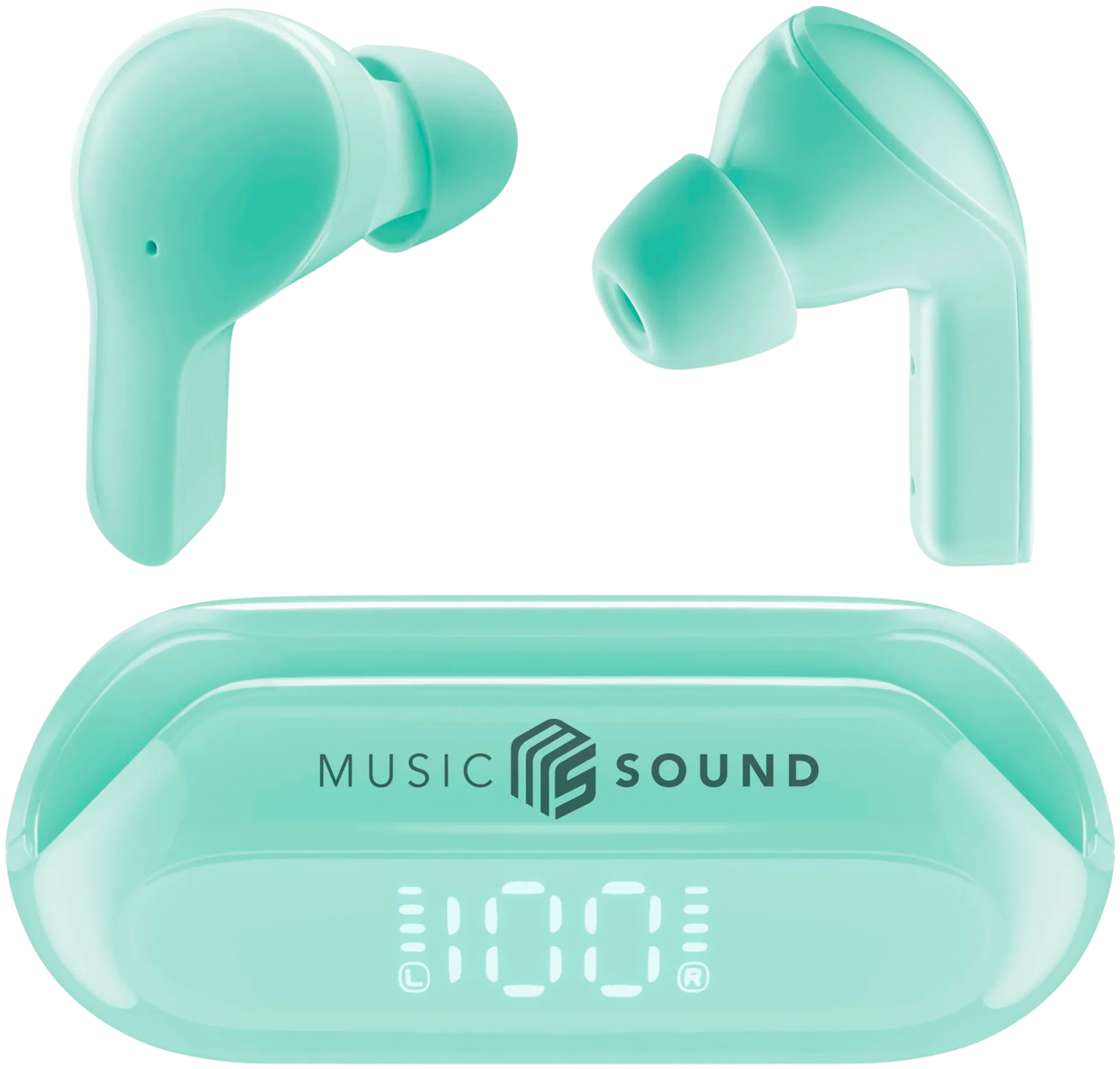 MusicSound Slide Bluetooth nappikuulokkeet, vihreä - 1