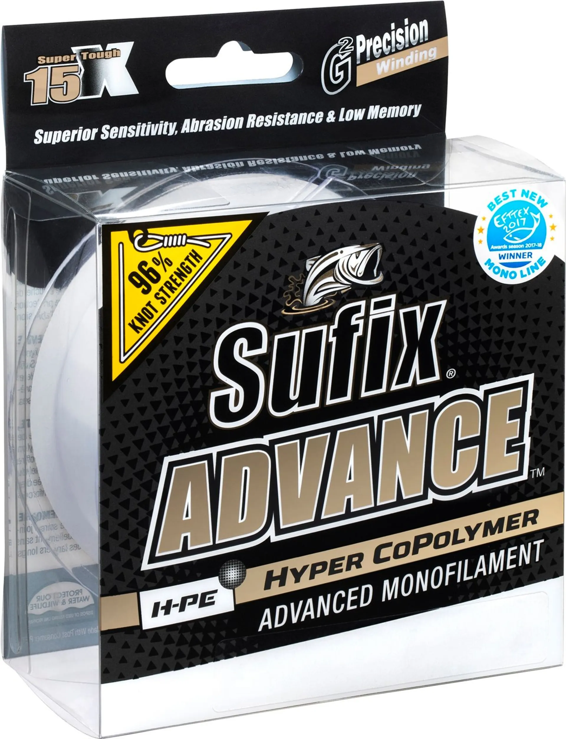 Sufix Advance 300m 0,35mm/11,3kg kirkas siima - 1