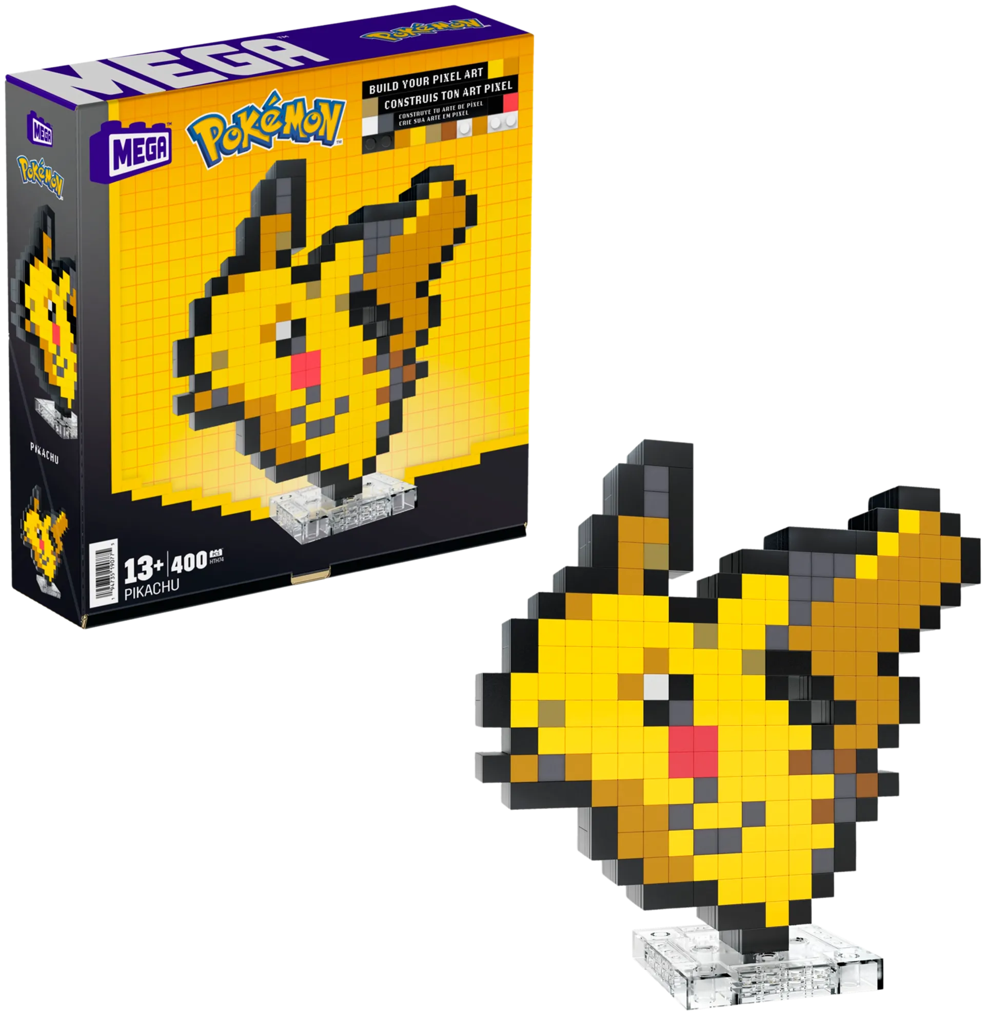 MEGA Pokémon Pixel Art Pikachu -rakennussetti - 1