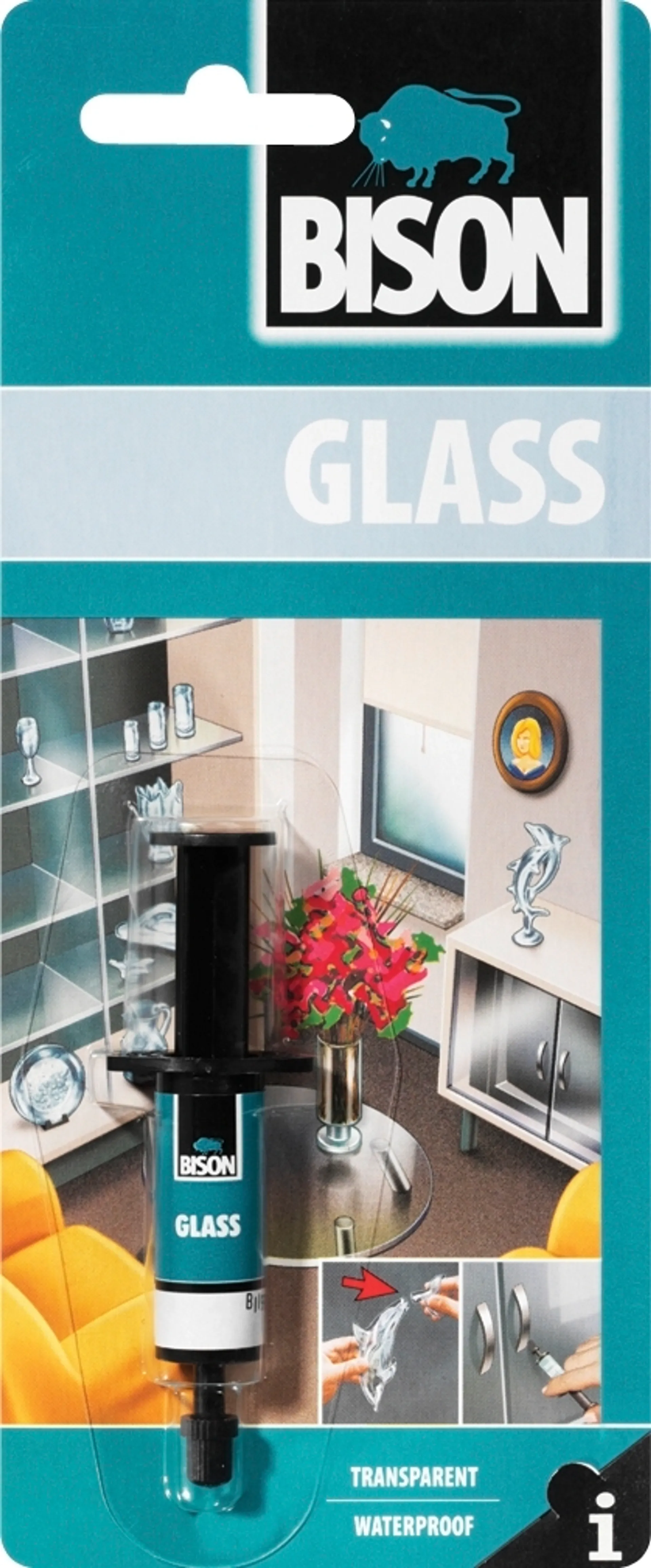 Bison lasi-ja metalliliima Glass 2ML
