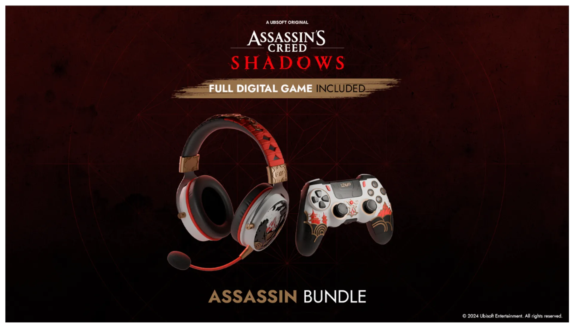 Lexip Assassins Creed Shadows Assassin bundle (PC peli, pelikuulokkeet, peliohjain) - 4