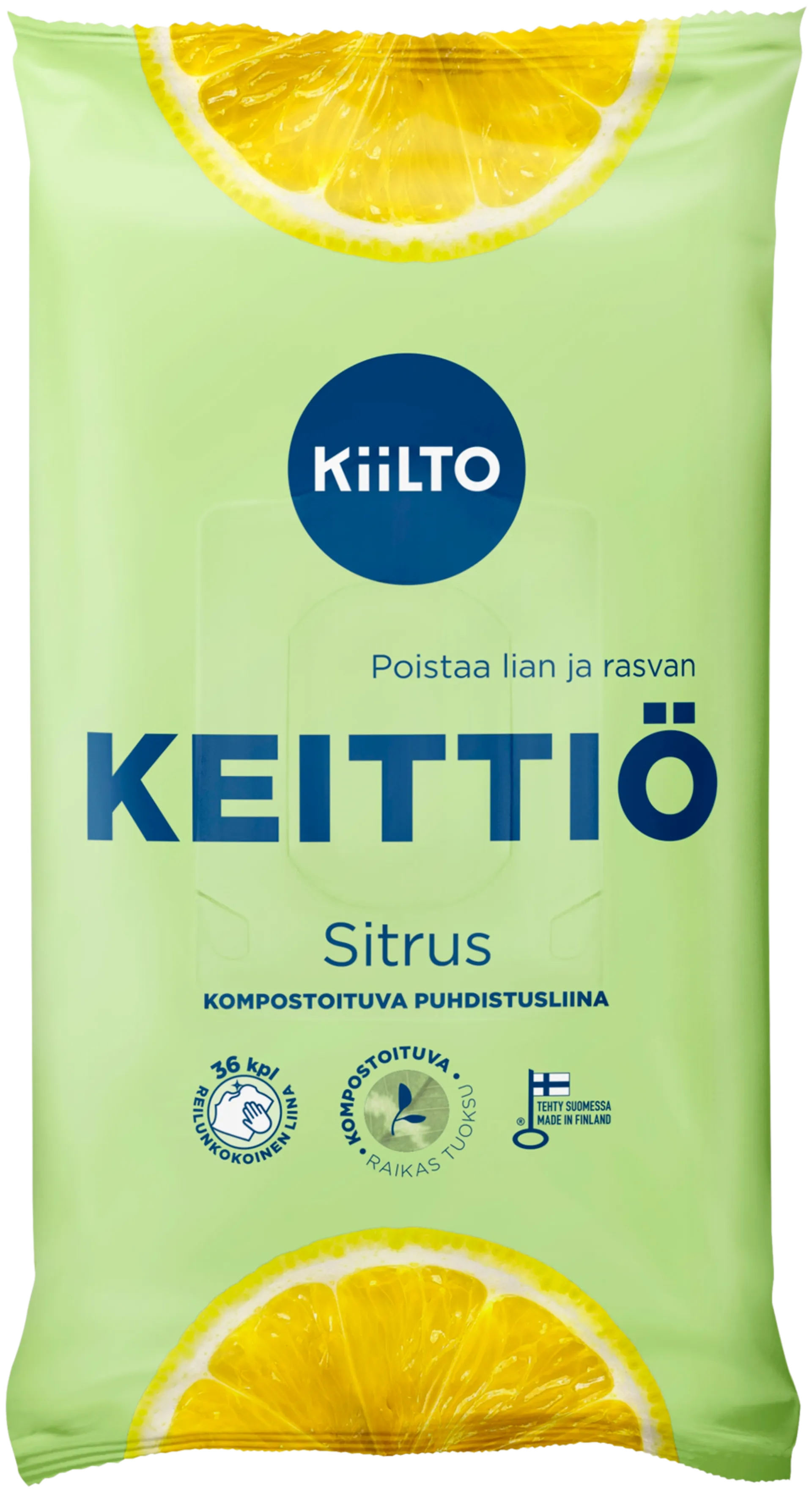 Kiilto Keittiönpuhdistusliina Sitrus 36 kpl