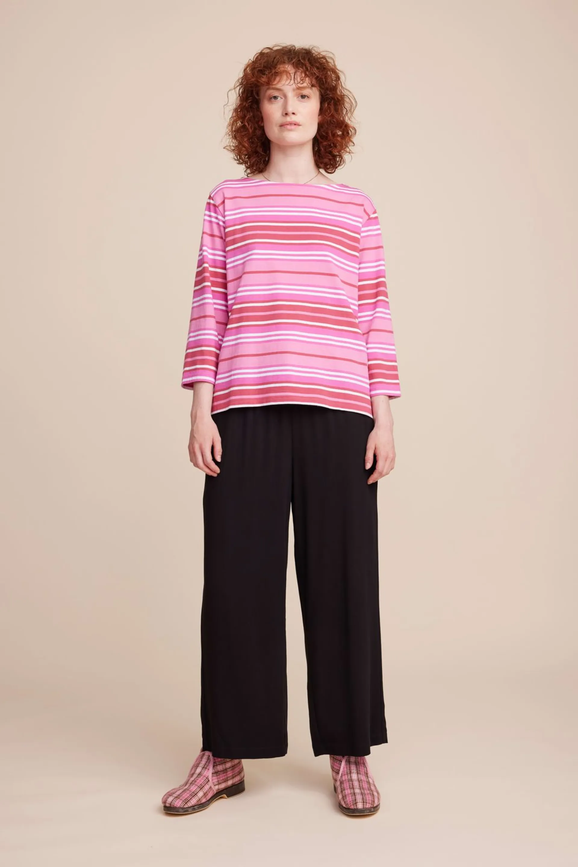 Reino&Aino naisten pusero - pink stripe - 4