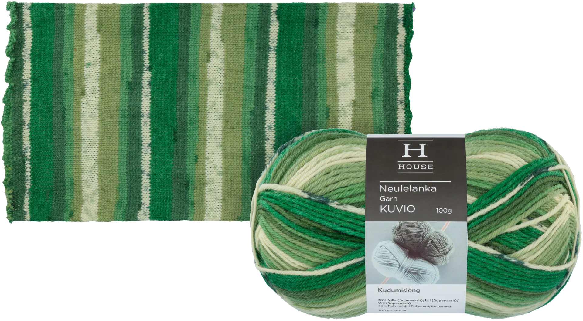 House lanka villasekoite Kuvio 100 g Green/white 81815 - 3