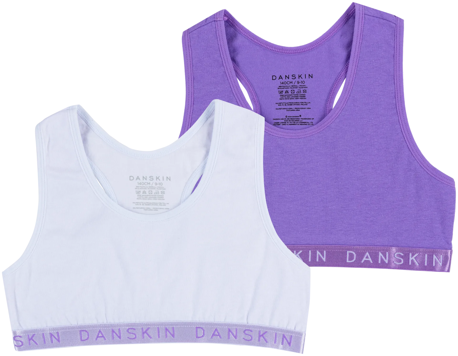 Danskin lasten alustoppi 94680 2-pack - Lilac/white - 1