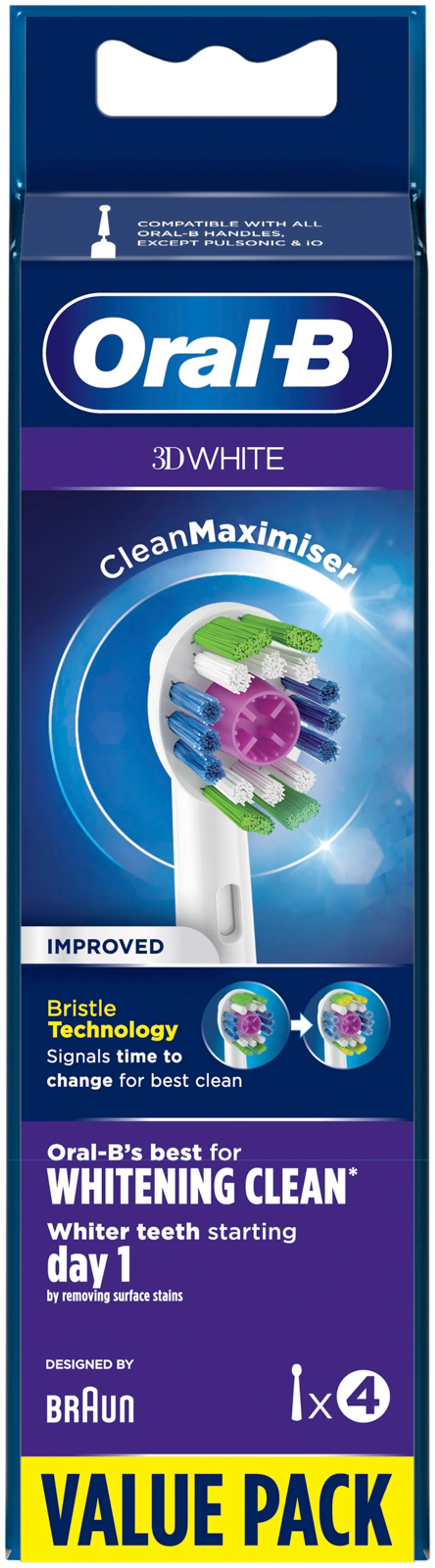 Oral-B 3D White vaihtoharja CleanMaximiser -tekniikalla 4kpl - 2