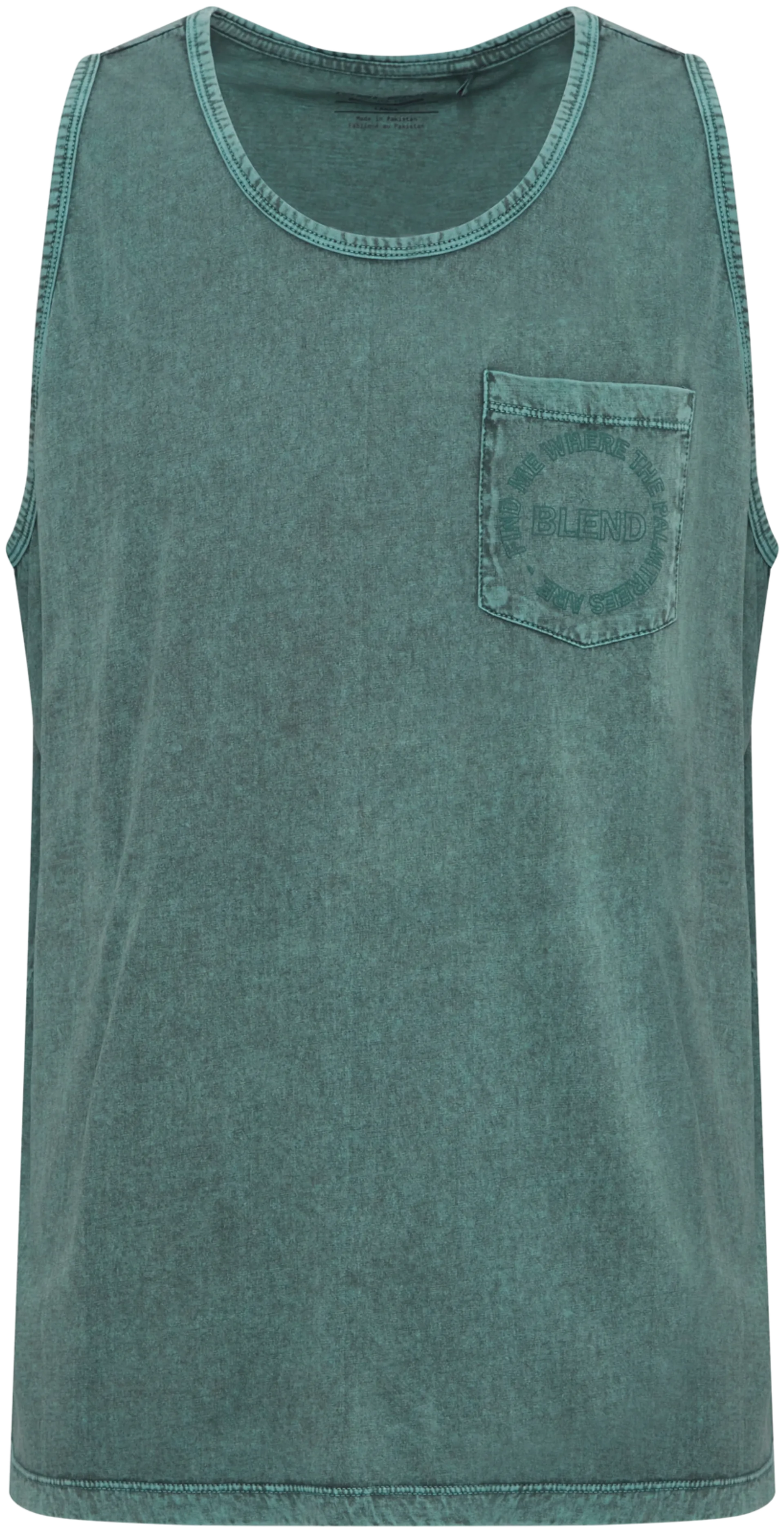 Blend miesten hihaton t-paita rintataskulla - Bistro Green - 1