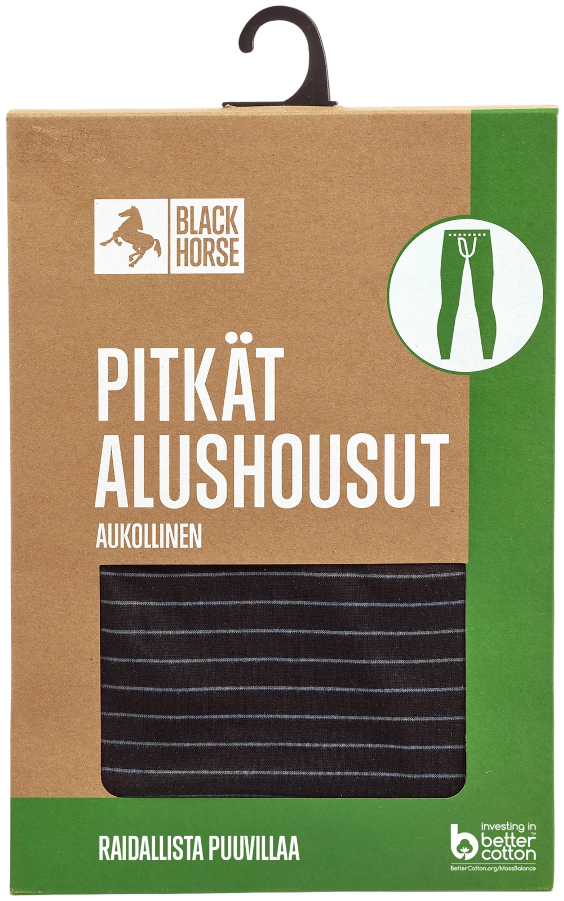 Black Horse miesten pitkät alushousut Rami I129 - BLACK - 3