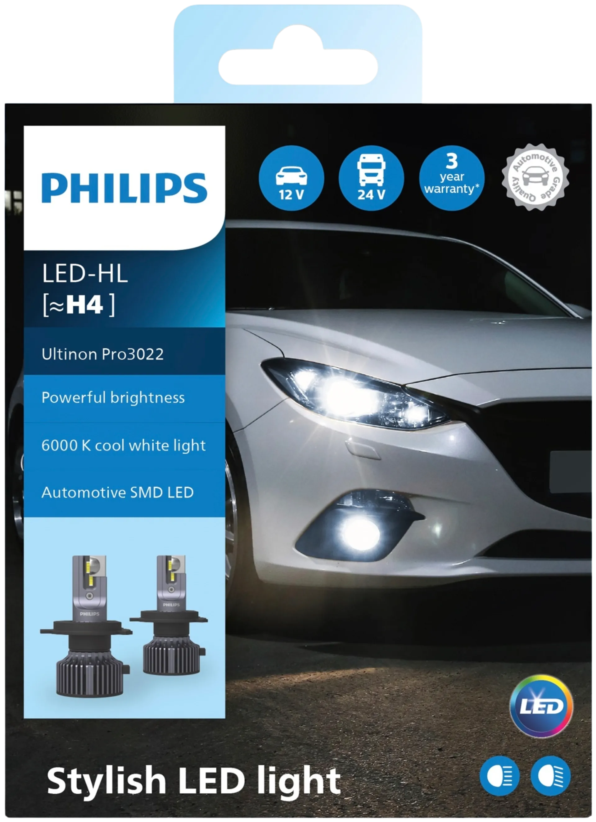 H4 Ultinon Pro3022 LED ajovalopolttimo - 2
