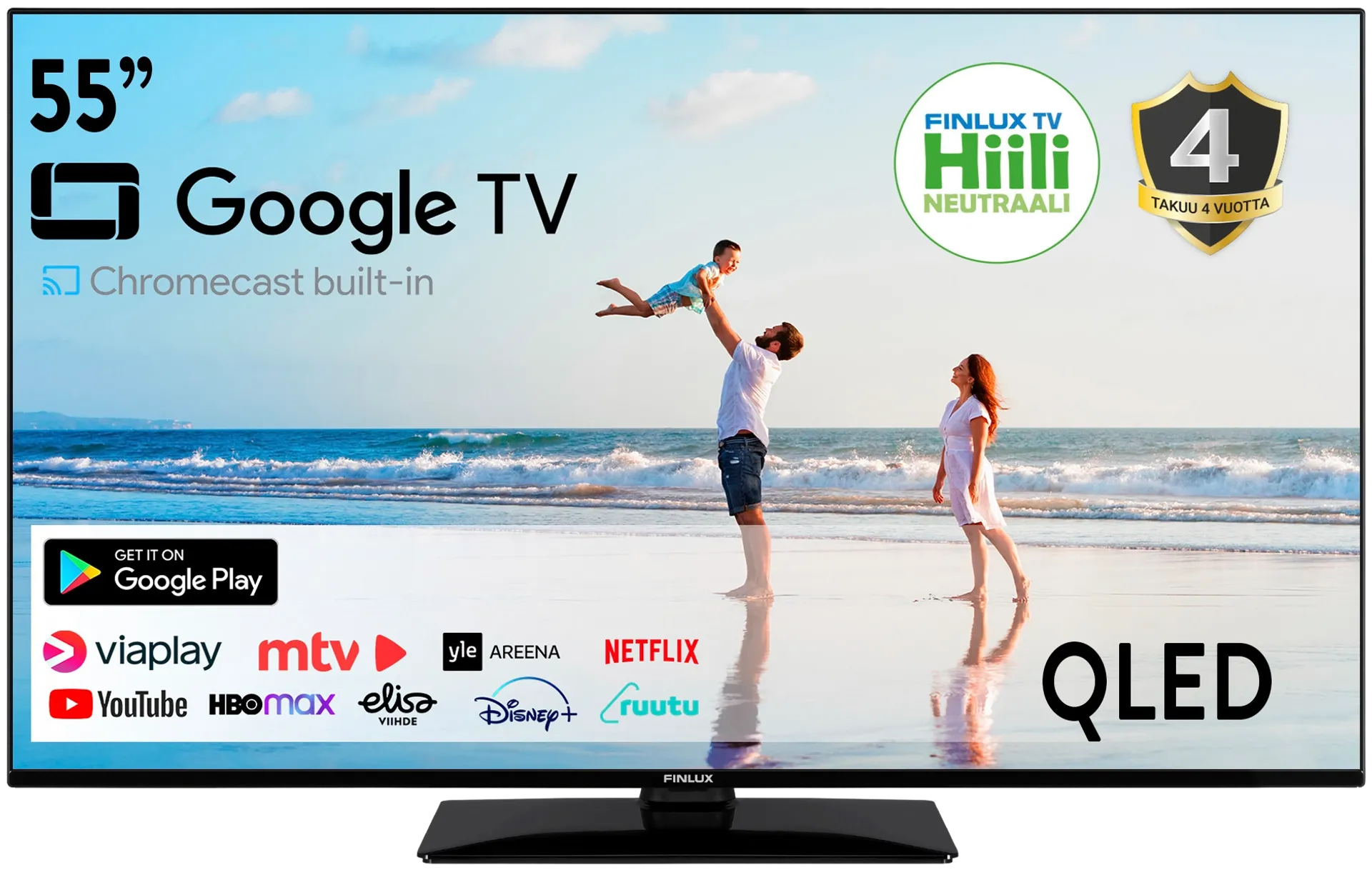 Finlux 55" QLED 4K UHD Google TV 55G10.1ECMI - 2