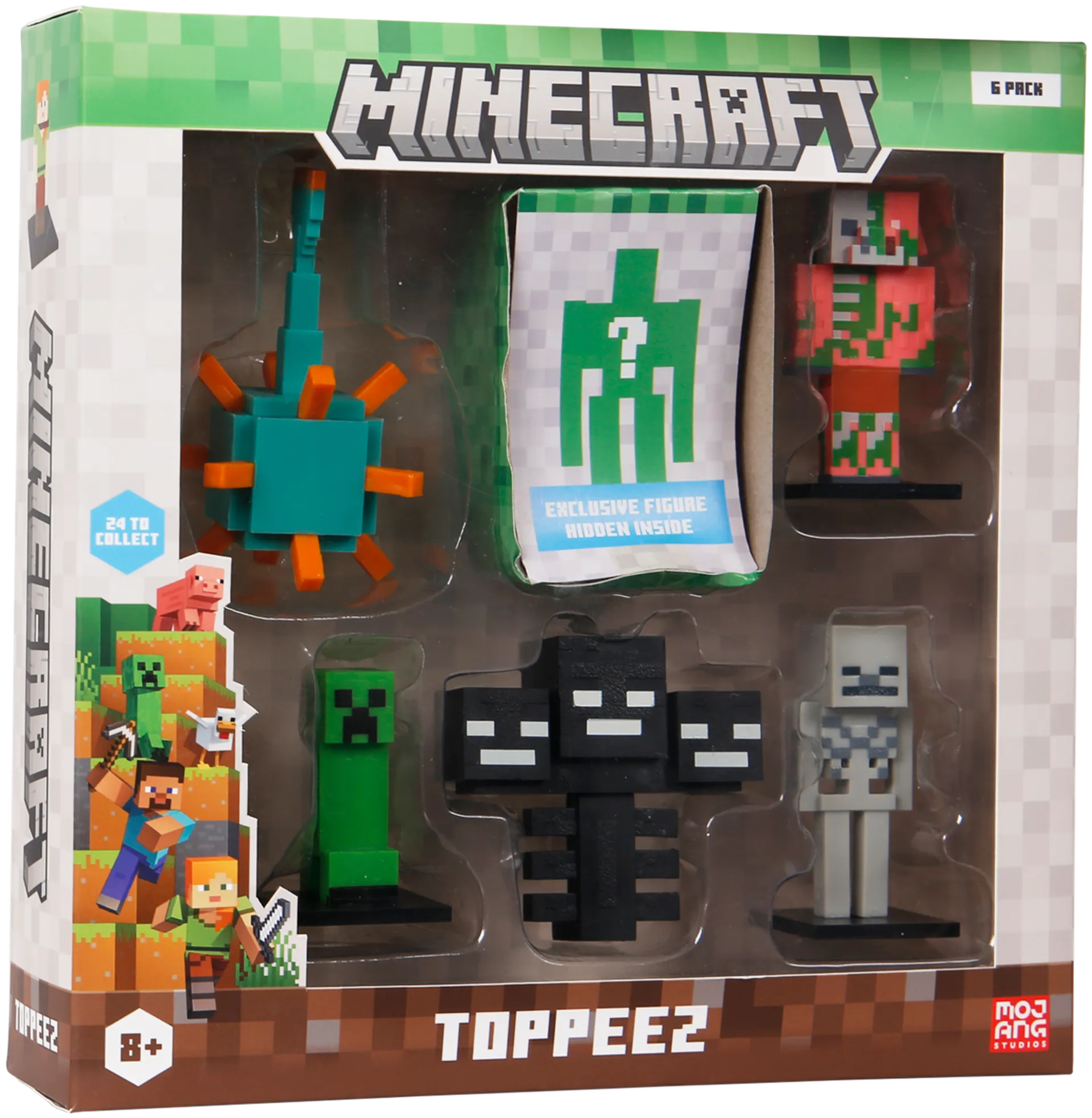 Minecraft hahmo 3D 6 cm 6 kpl deluxe - 5