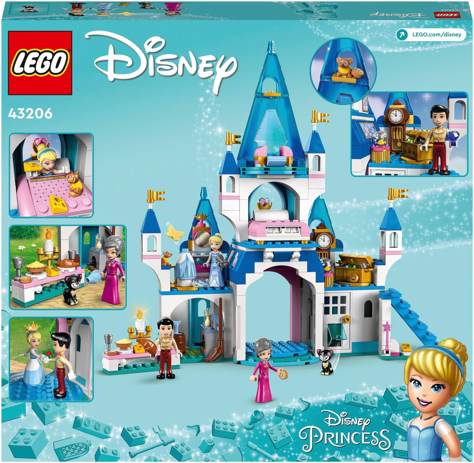 LEGO® Disney Princess™ 43206 Tuhkimon ja prinssi Uljaan linna - 5