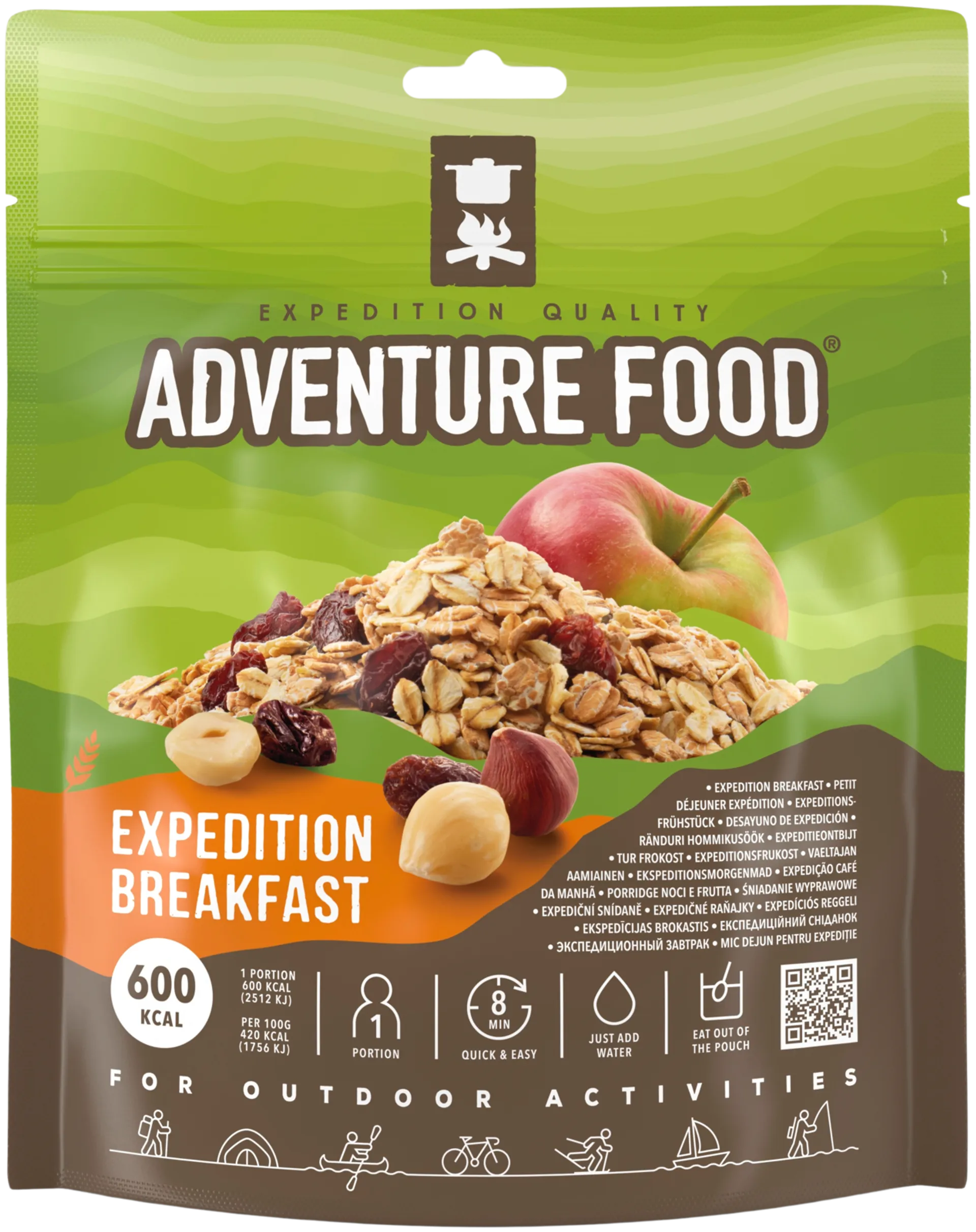Adventure Food vaeltajan aamiainen, 600 kcal - 1