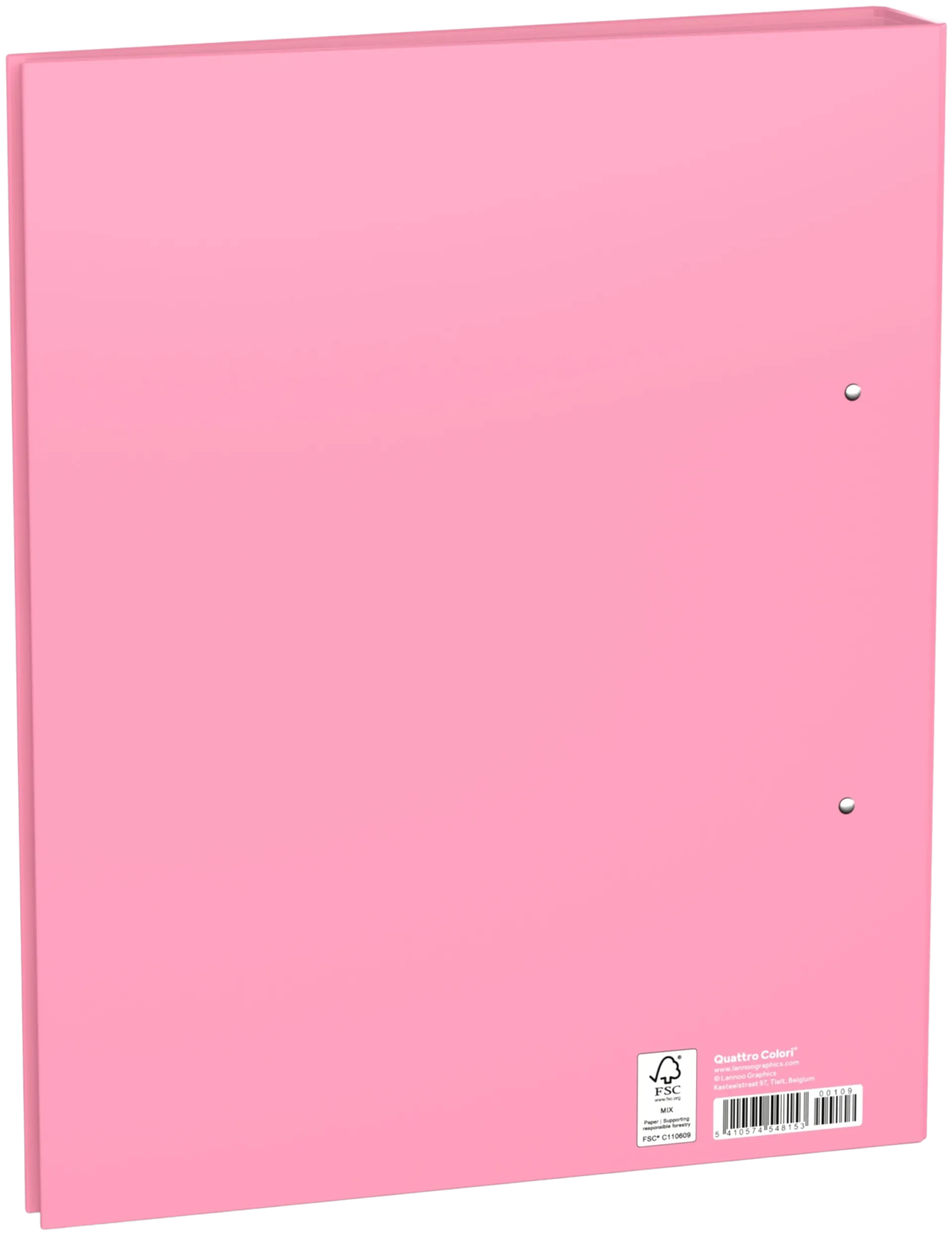 Quattro Color rengaskansio A4 roosa - 2
