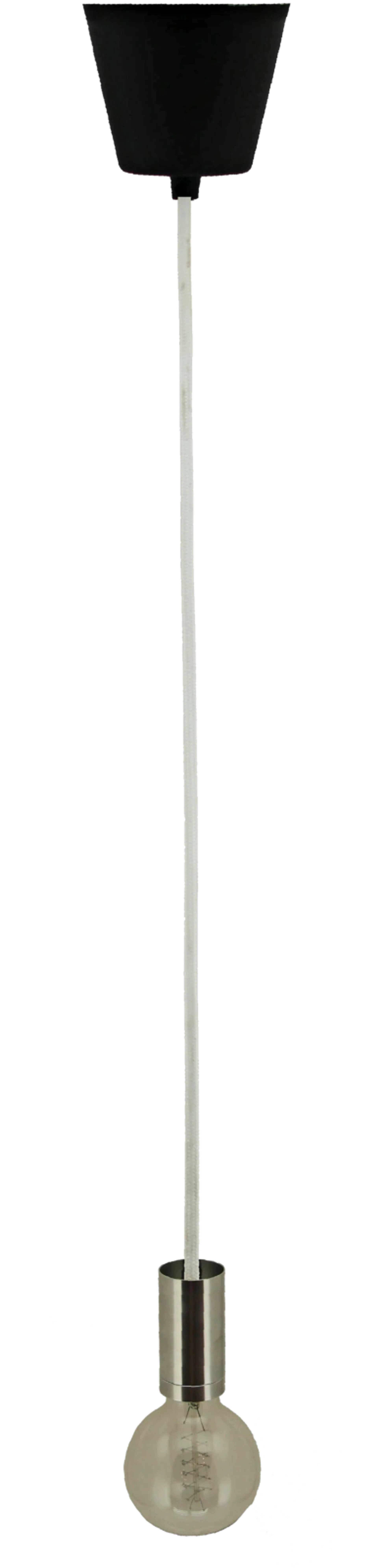Heat lampunjohto Wire Kit 1,6 m kangasjohdolla harmaa - 1