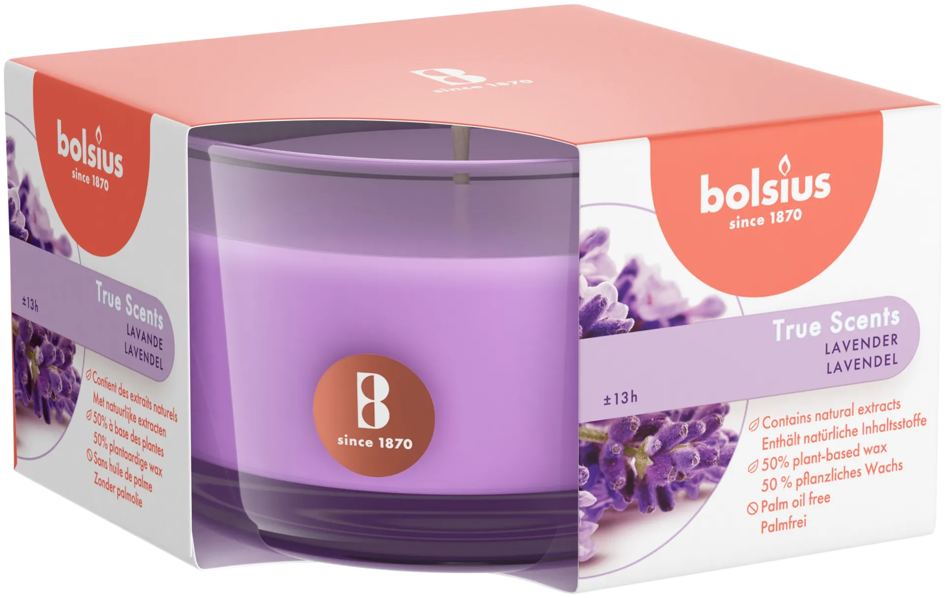 Bolsius tuoksukynttilä lasissa 50/80 lavender - 2