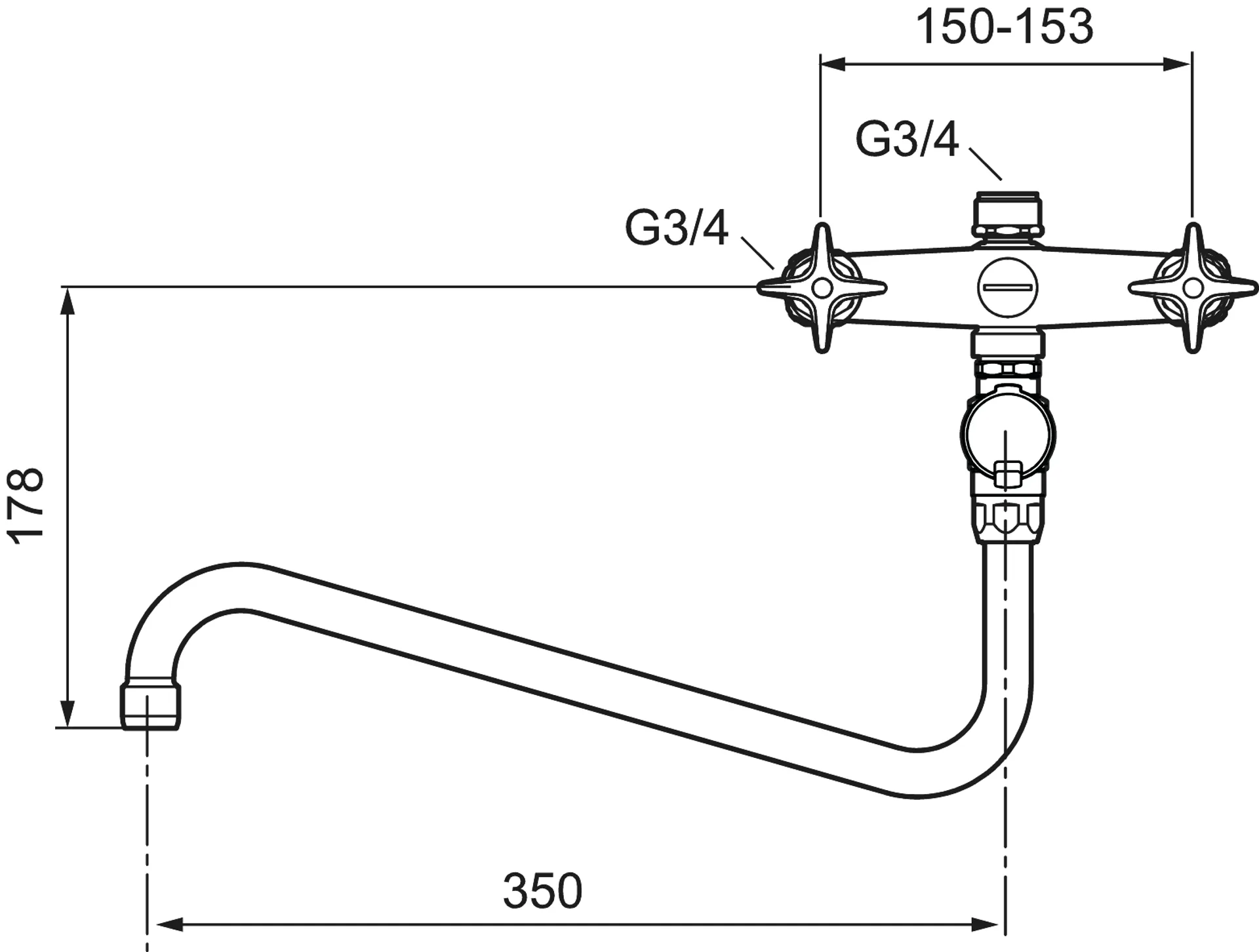 FMM suurkeittiöhana 700903 seinäasennus - 2