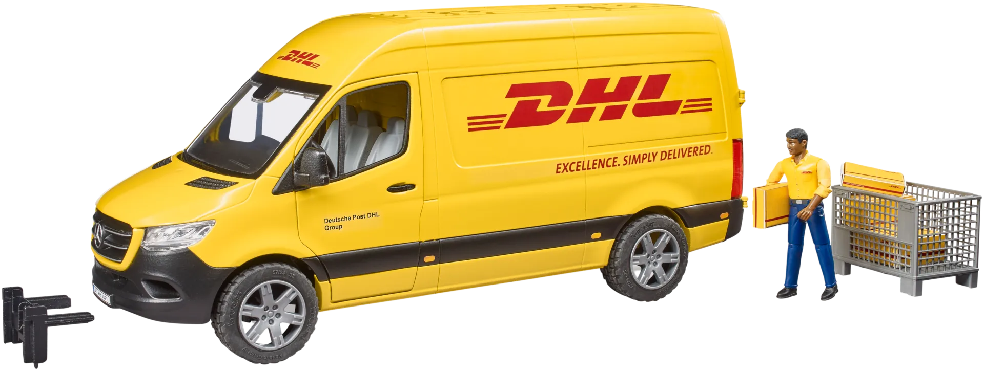 Bruder Mercedes-Benz Sprinter DHL ja kuljettaja - 1