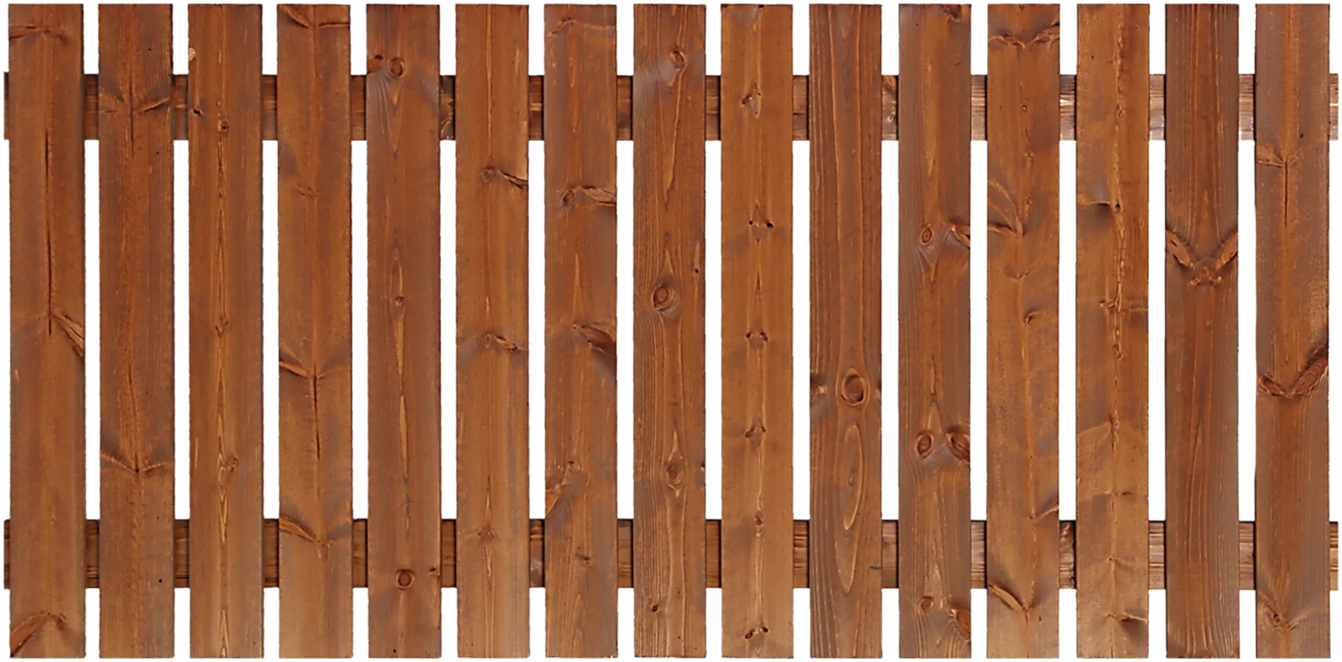 Näkösuoja-aita, pysty laudoitus, luonnon ruskea, 183x80x3,3cm