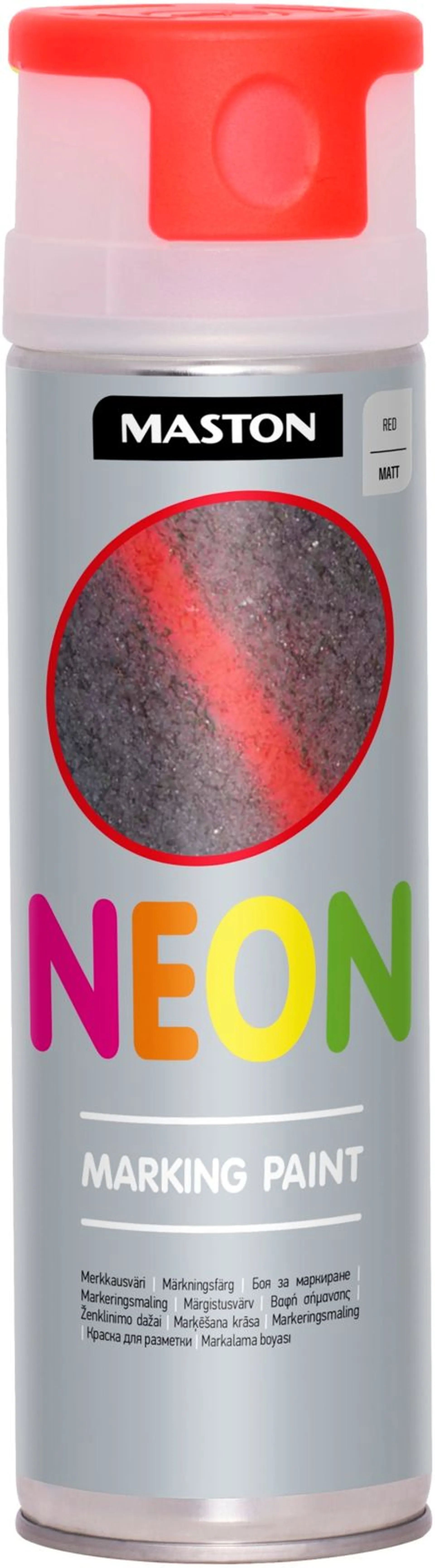 Maston Neon merkkausvärispray 500 ml punainen