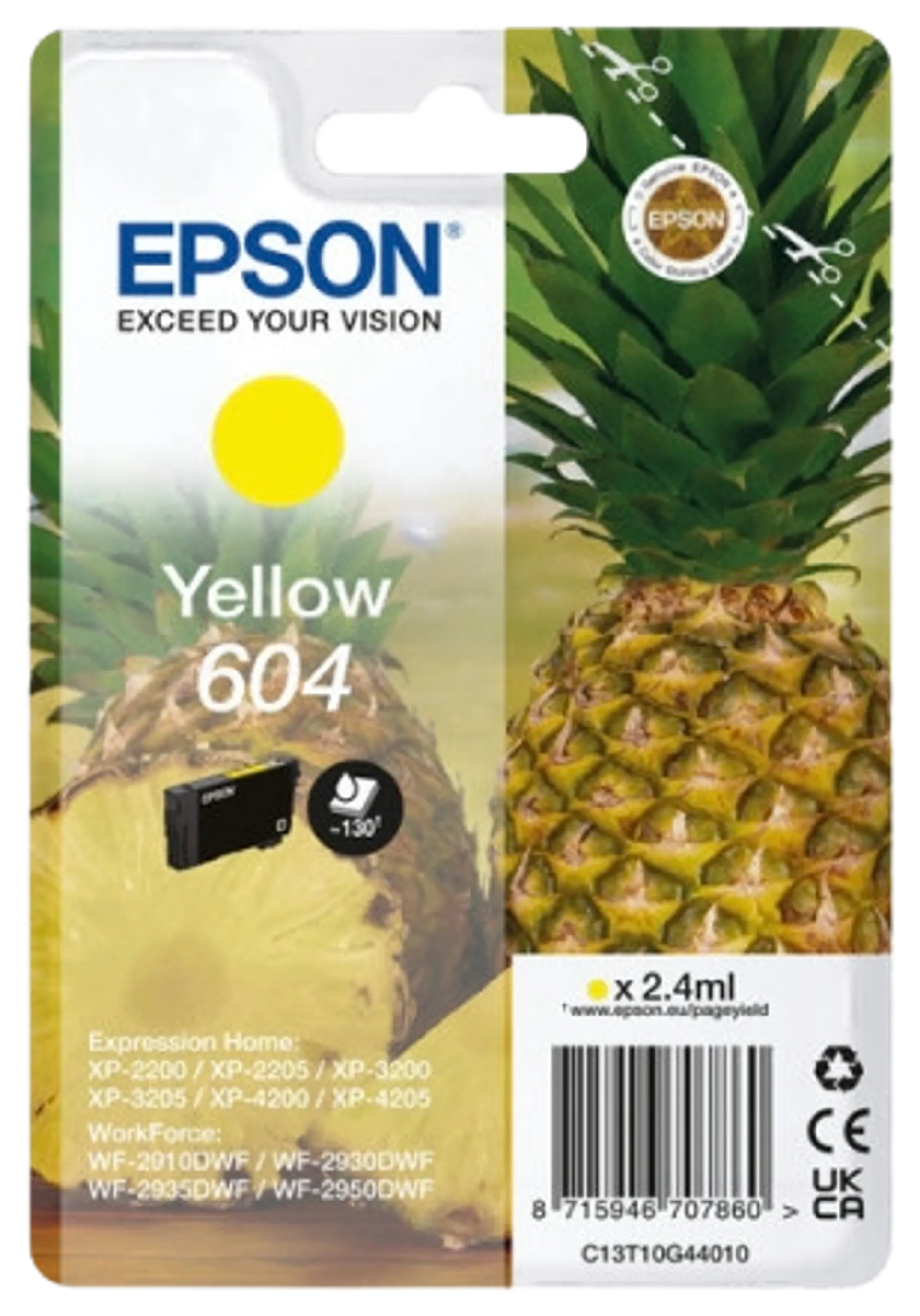 Epson mustepatruuna 604 keltainen