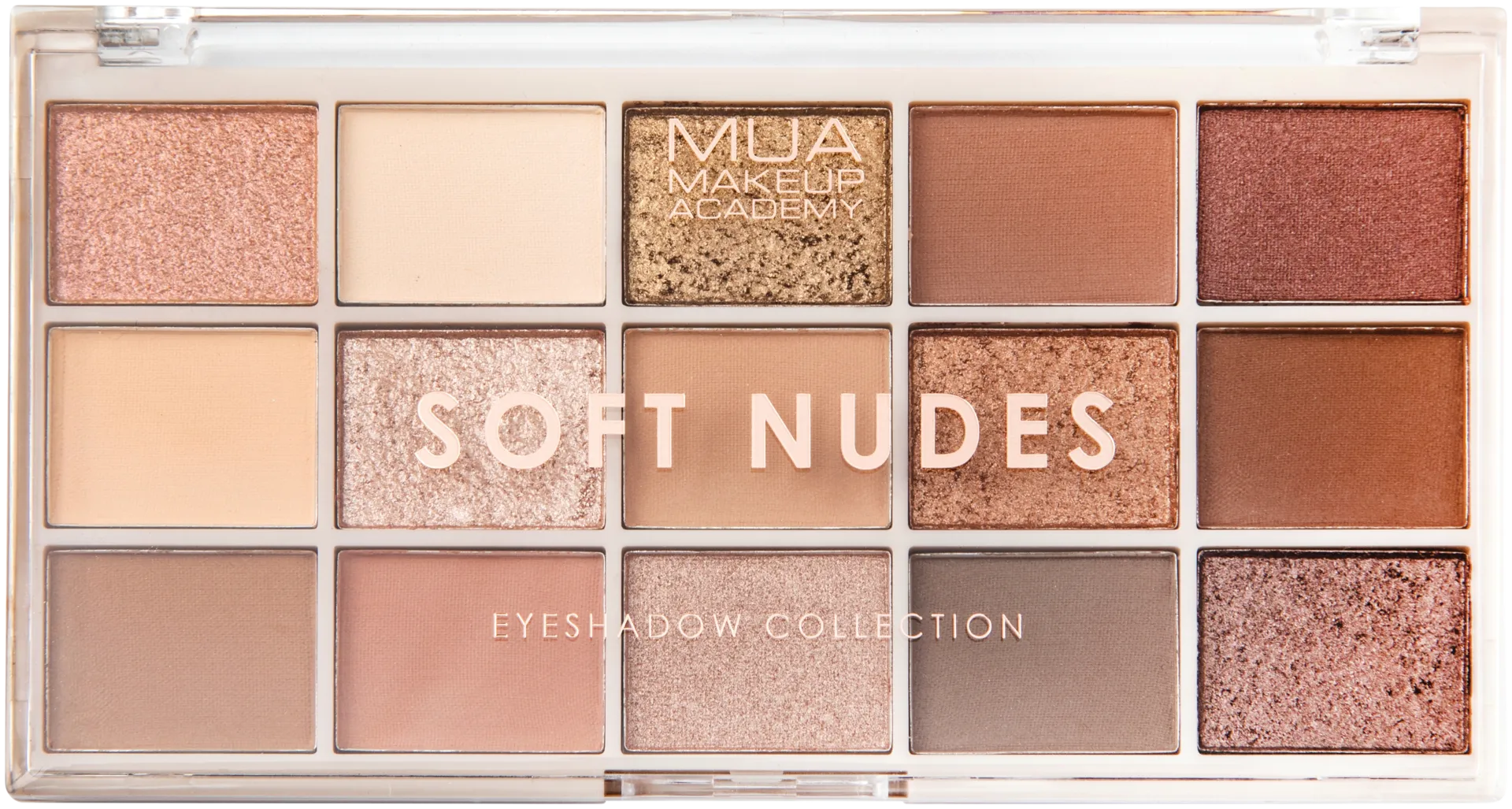 MUA Make Up Academy Eyeshadow Palette 15 shades 12 g Blush Nudes luomiväripaletti - Soft Nudes - 1