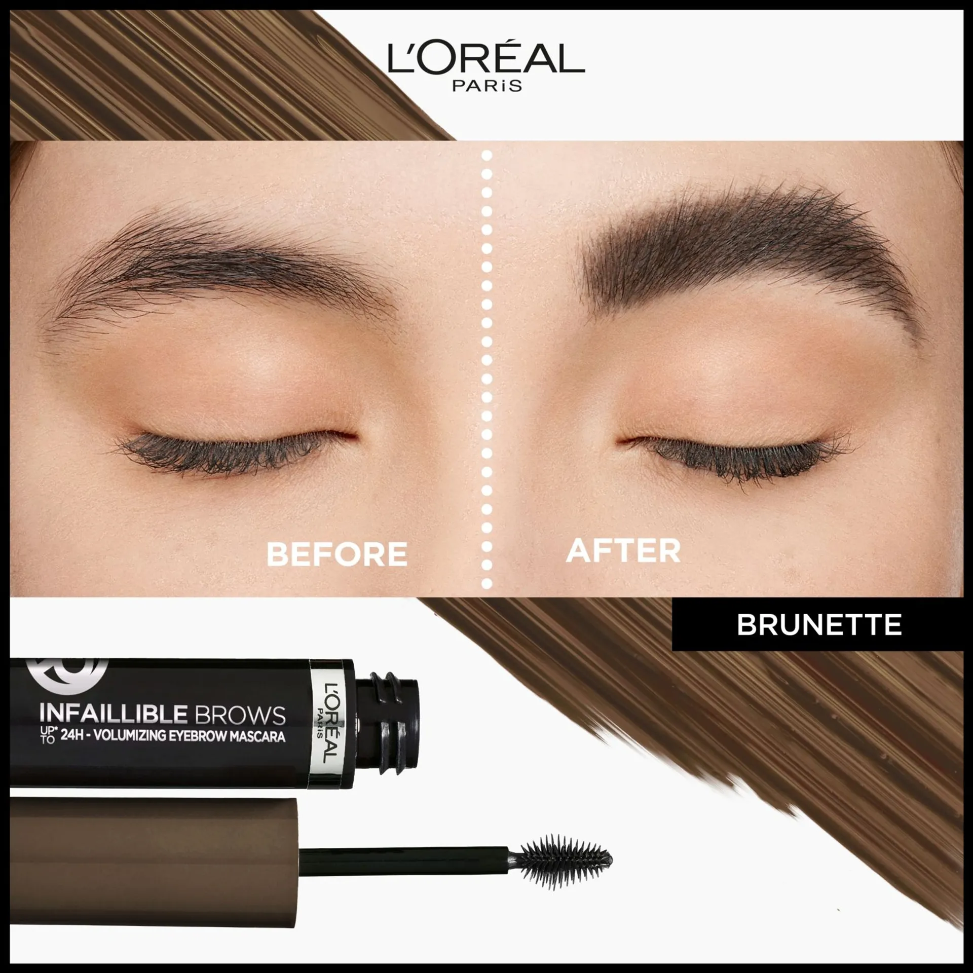 L'Oréal Paris Infaillible Brows 24H Volumizing Eyebrow 3.0 Brunette kulmamaskara 5ml - 4