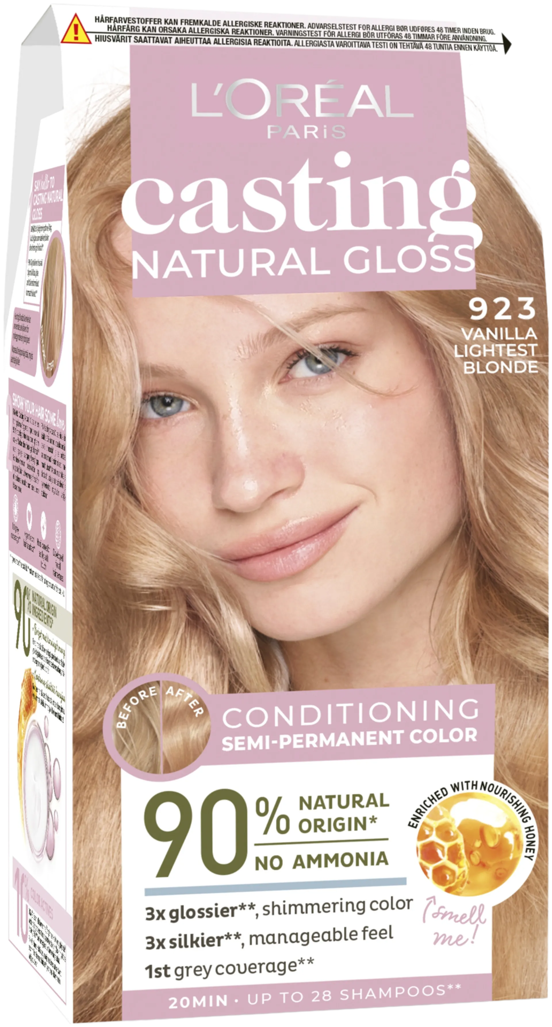 L'Oréal Paris Casting Natural Gloss 823 Light Blonde Vanille kevytväri 1kpl - 2