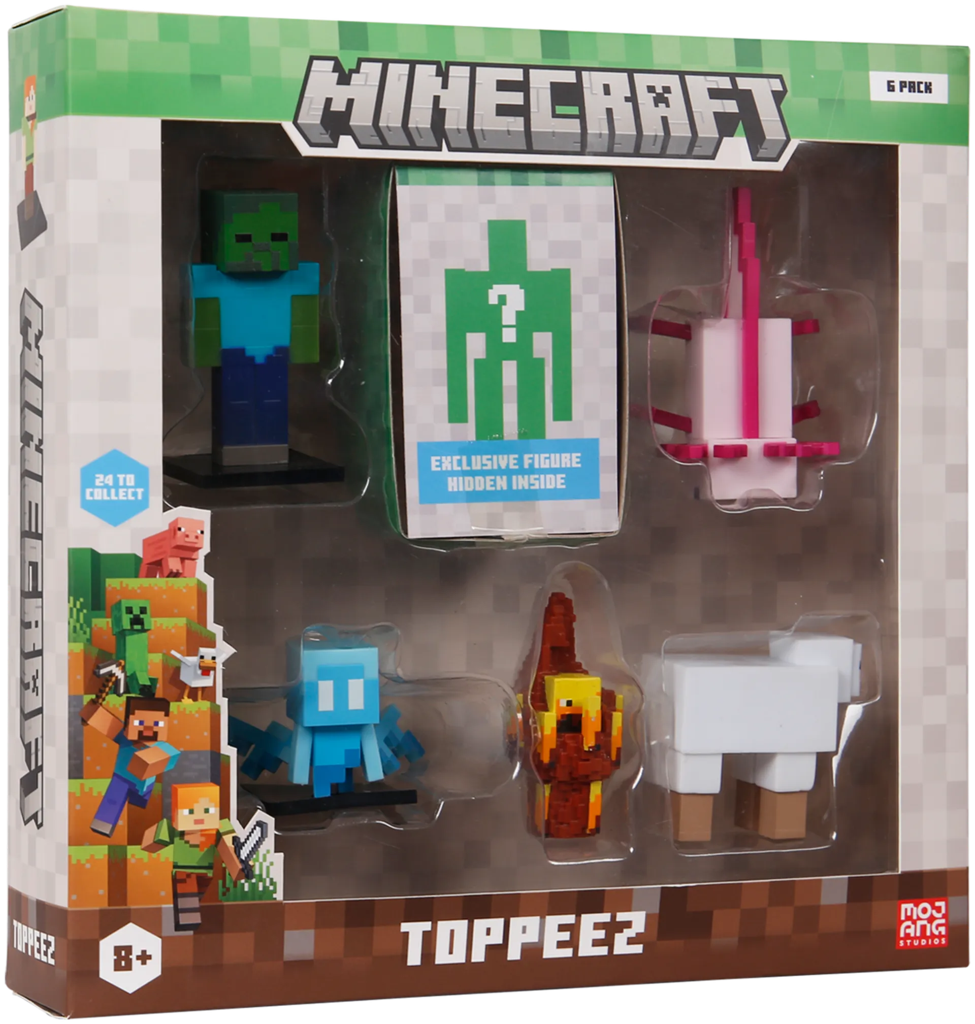 Minecraft hahmo 3D 6 cm 6 kpl deluxe - 2