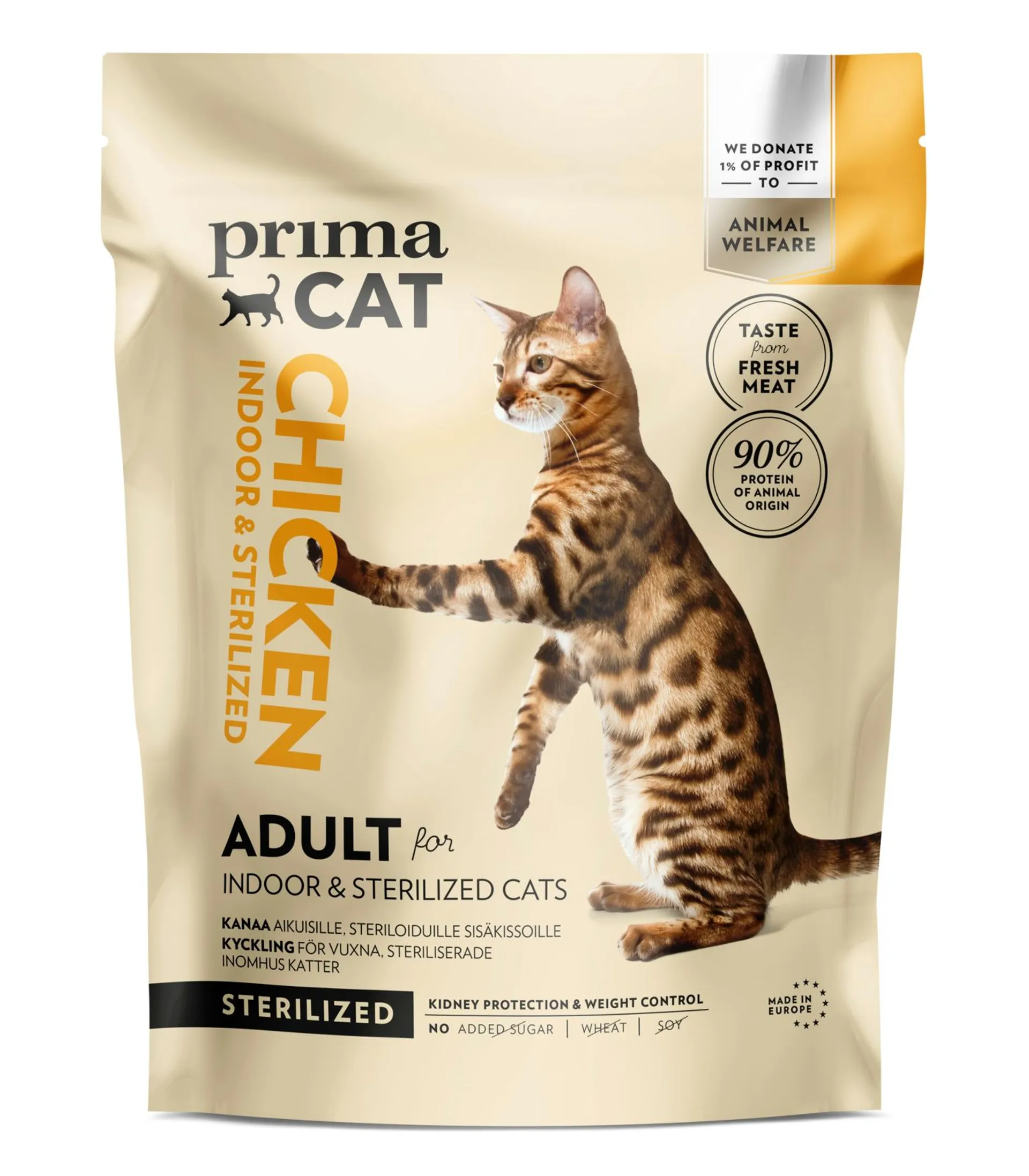 PrimaCat Kana steriloiduille aikuisille kissoille 1,4 kg