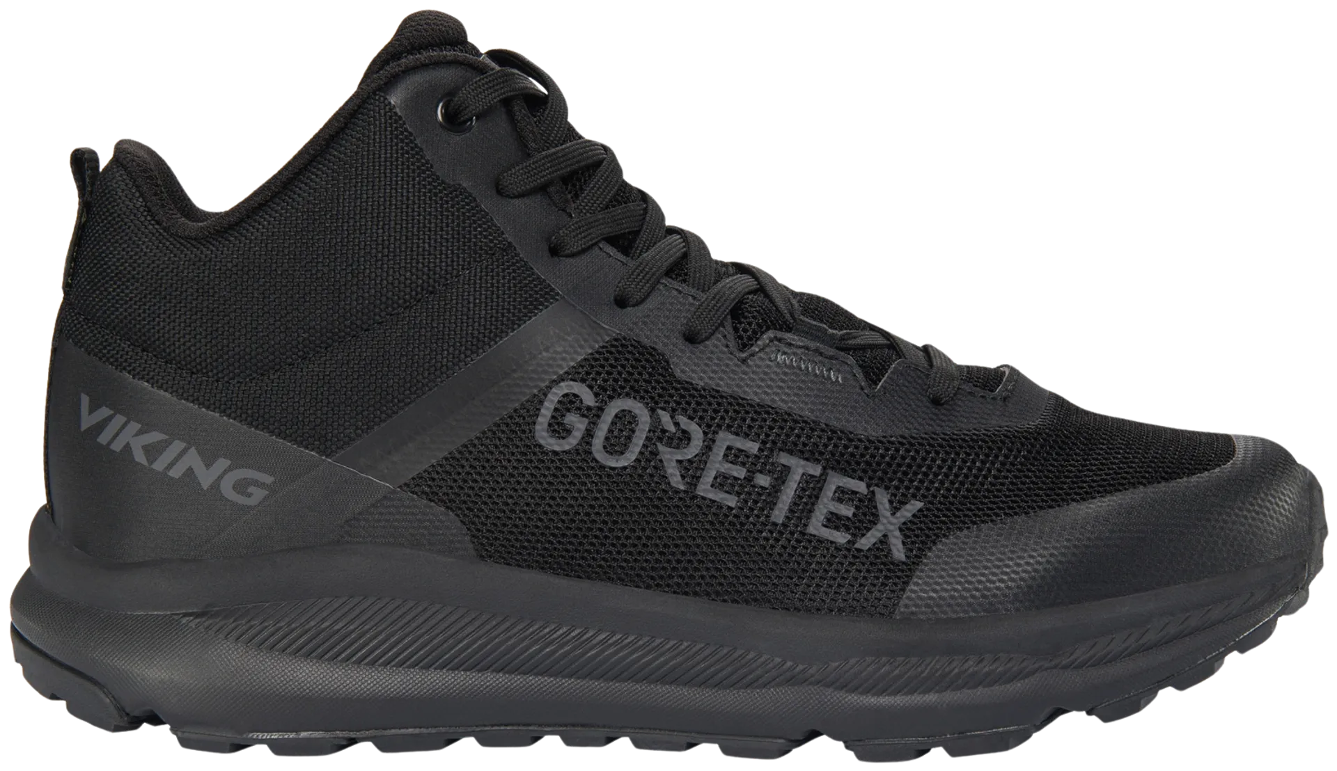 Viking miesten ulkoilukenkä Stride Mid Gore-Tex - BLACK - 1