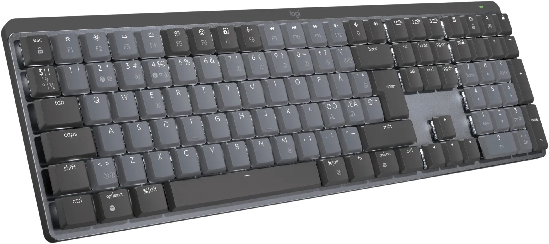 LOGITECH MX Mechanical Wireless Illuminated Performance Keyboard - Tactile - GRAPHITE (Nordic) - 1