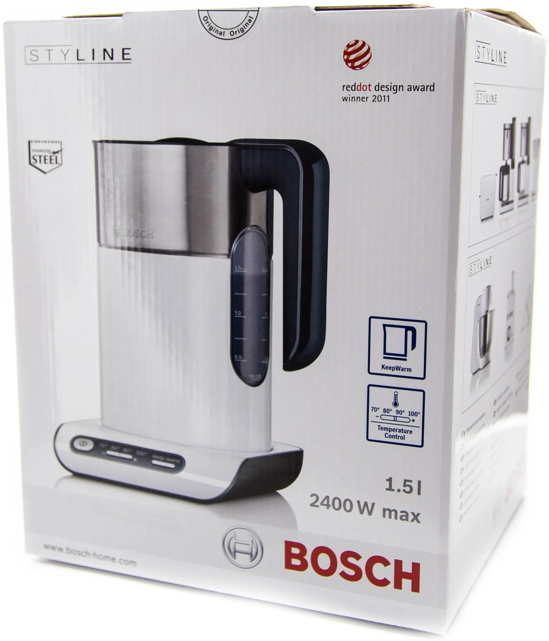 Bosch vedenkeitin Styline TWK8611P valkoinen