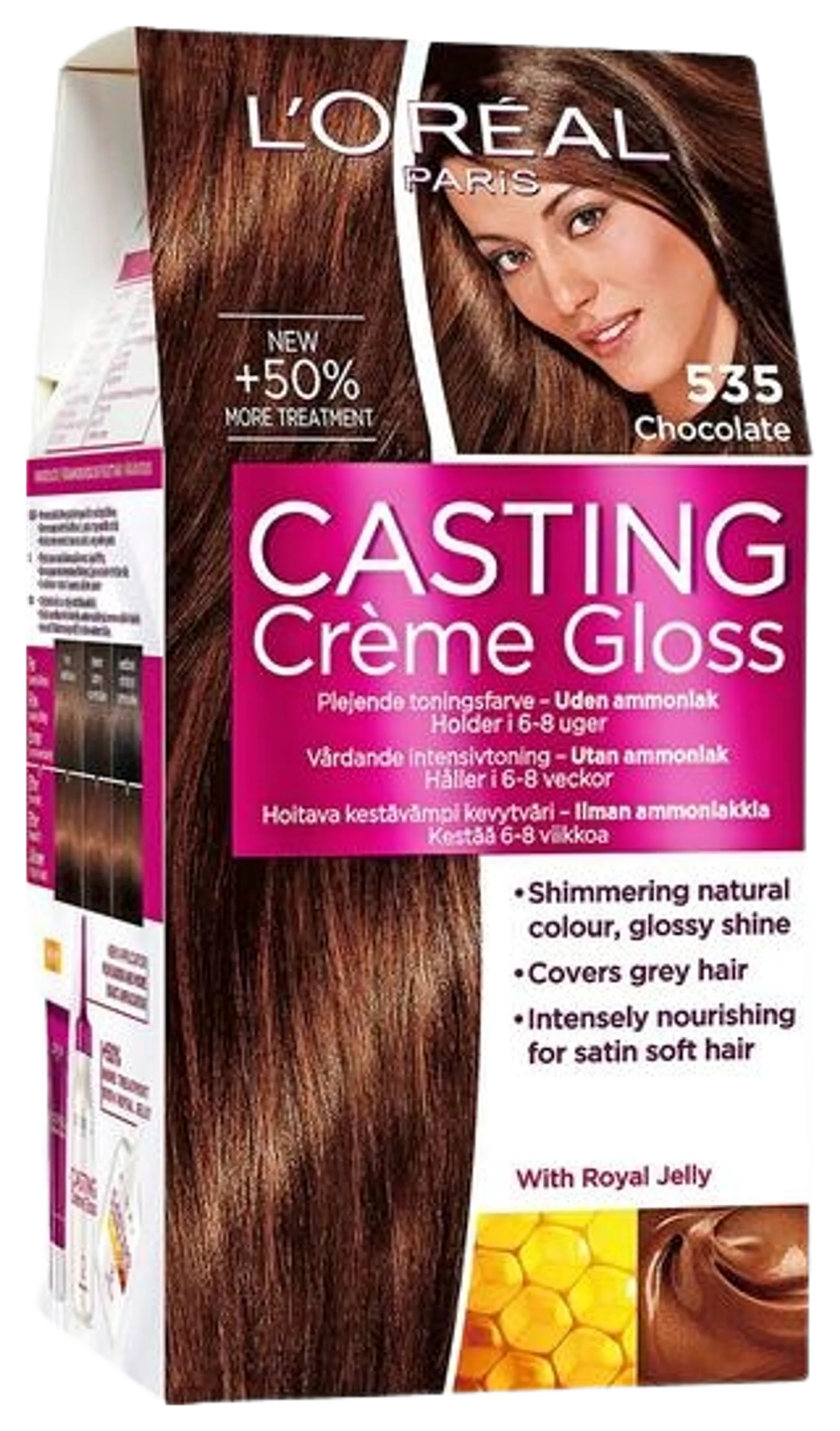 L'Oréal Paris Casting Crème Gloss 535 Chocolate Mahonkinen Kullanruskea kevytväri 1kpl