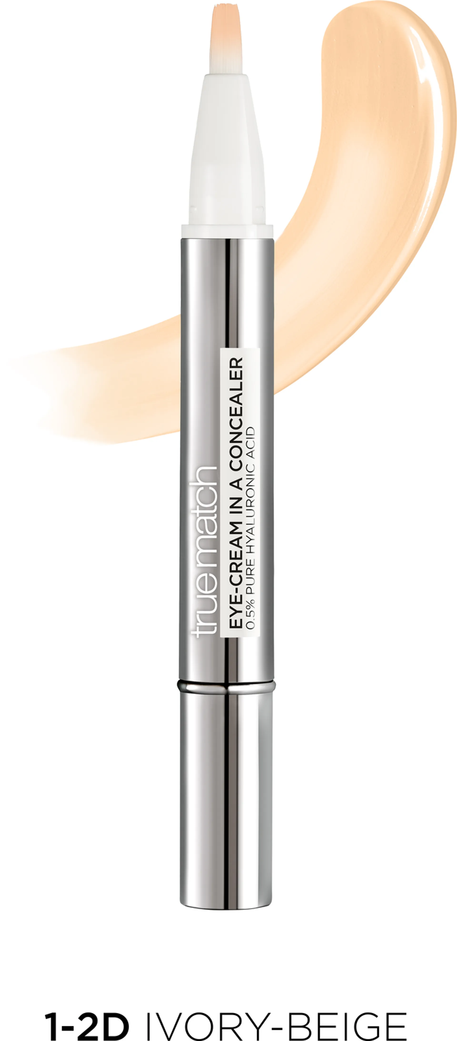 L'Oréal Paris True Match Eye-Cream in a Concealer 1-2D Ivory Beige peitevoide 2 ml - 2