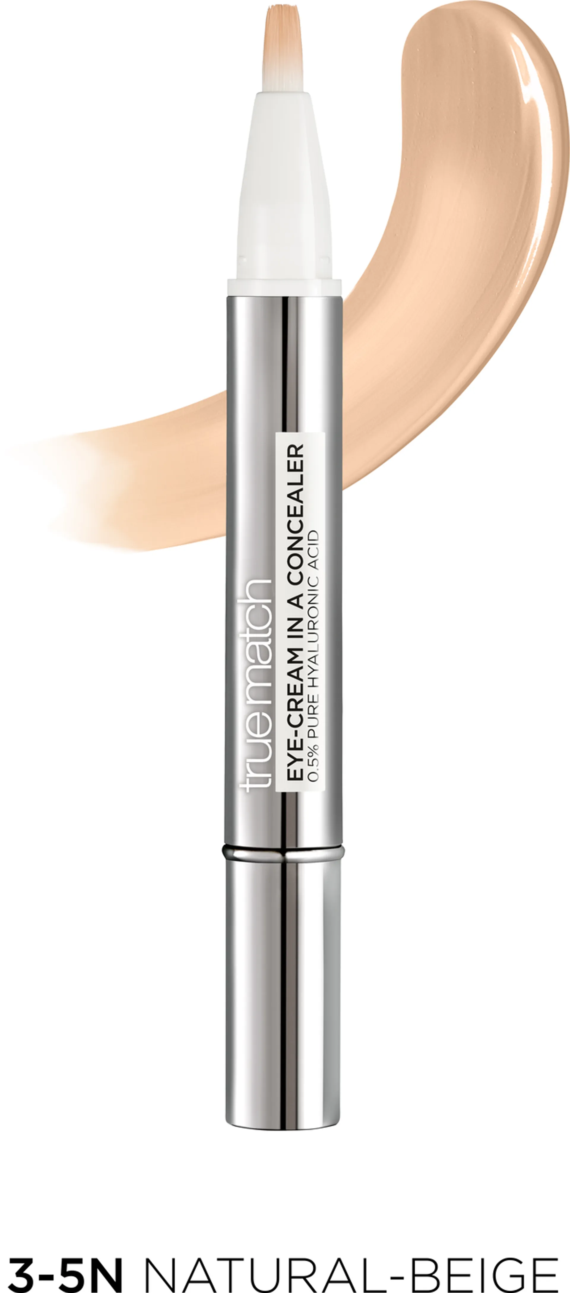 L'Oréal Paris True Match Eye-Cream in a Concealer 3-5N Natural Beige peitevoide 2 ml - 2