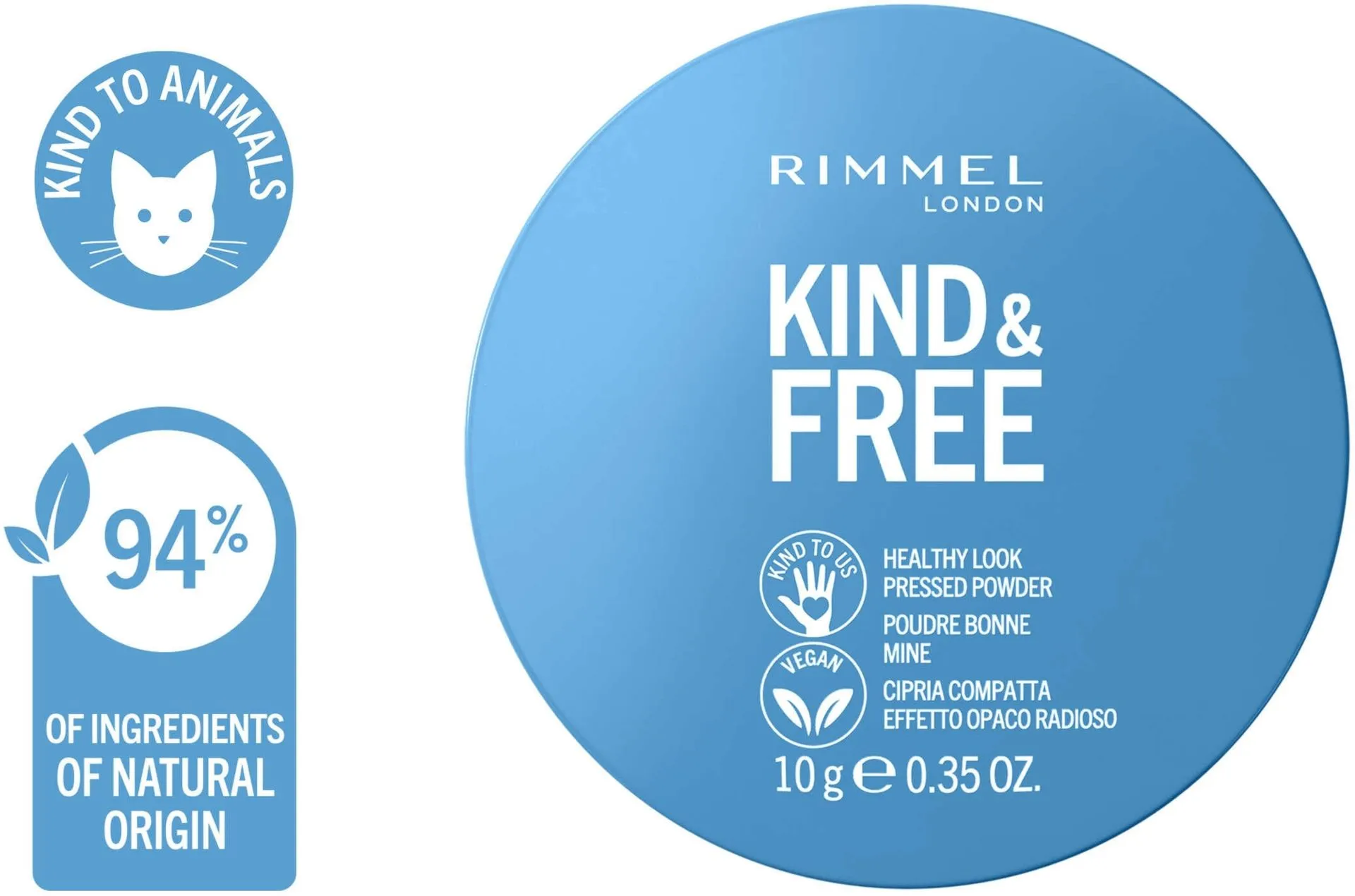 Rimmel Kind & Free Pressed Powder 01 Translucent 10 g puuteri - 2
