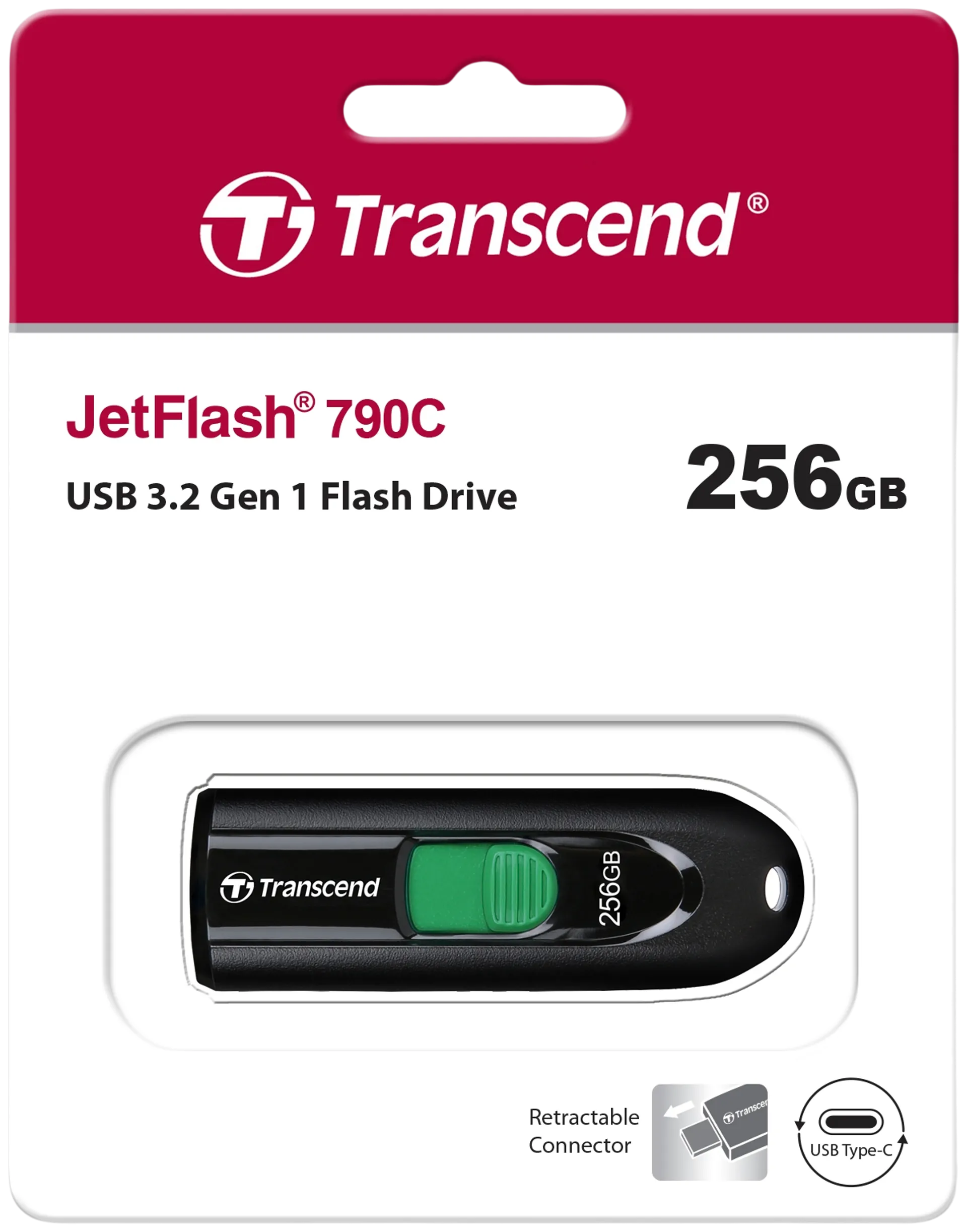 Transcend 790C Type-C USB muistitikku 256GB - 3