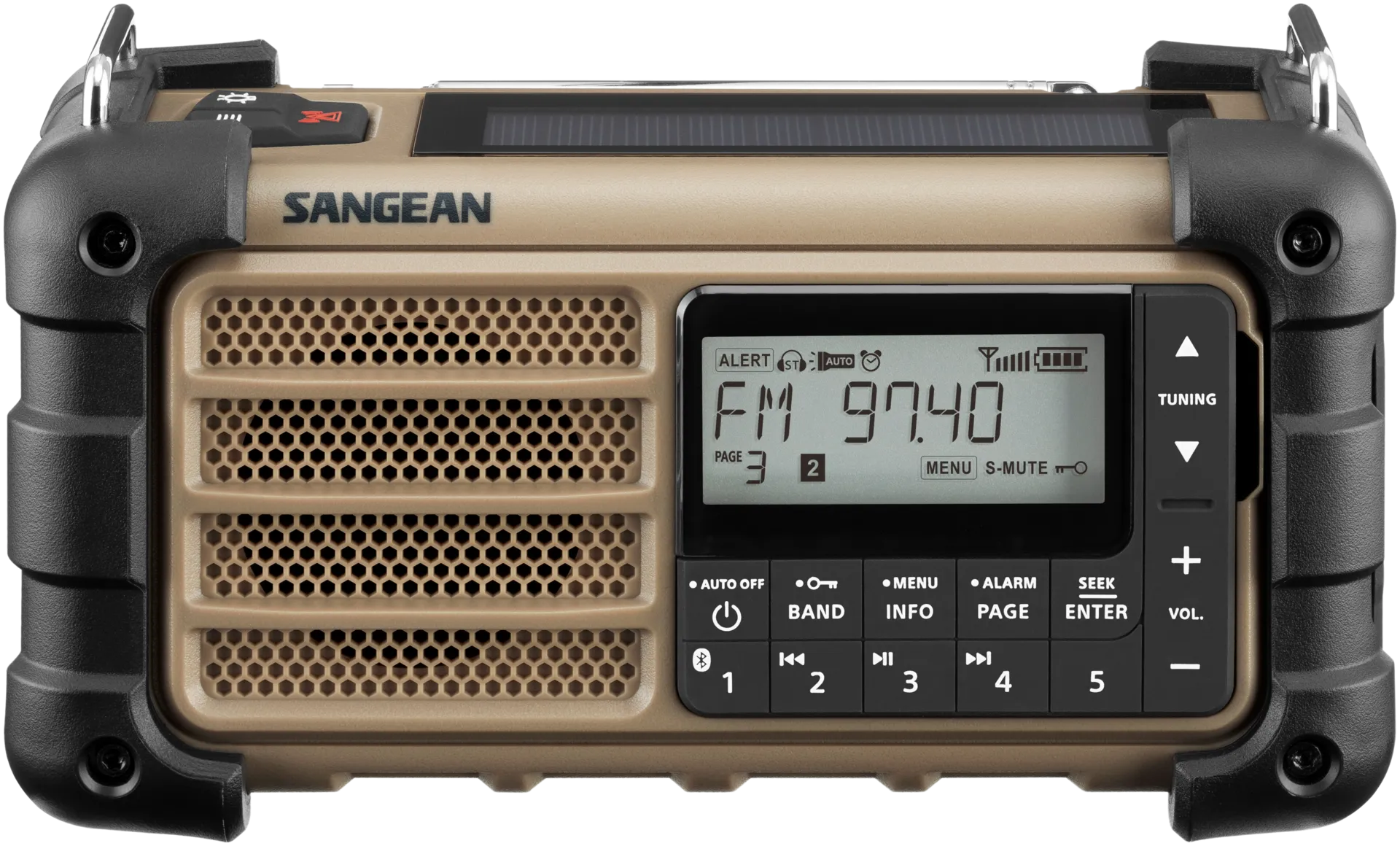 Sangean MMR-99 ladattava AM/FM-radio bluetooth yhteydellä, desert tan - 8