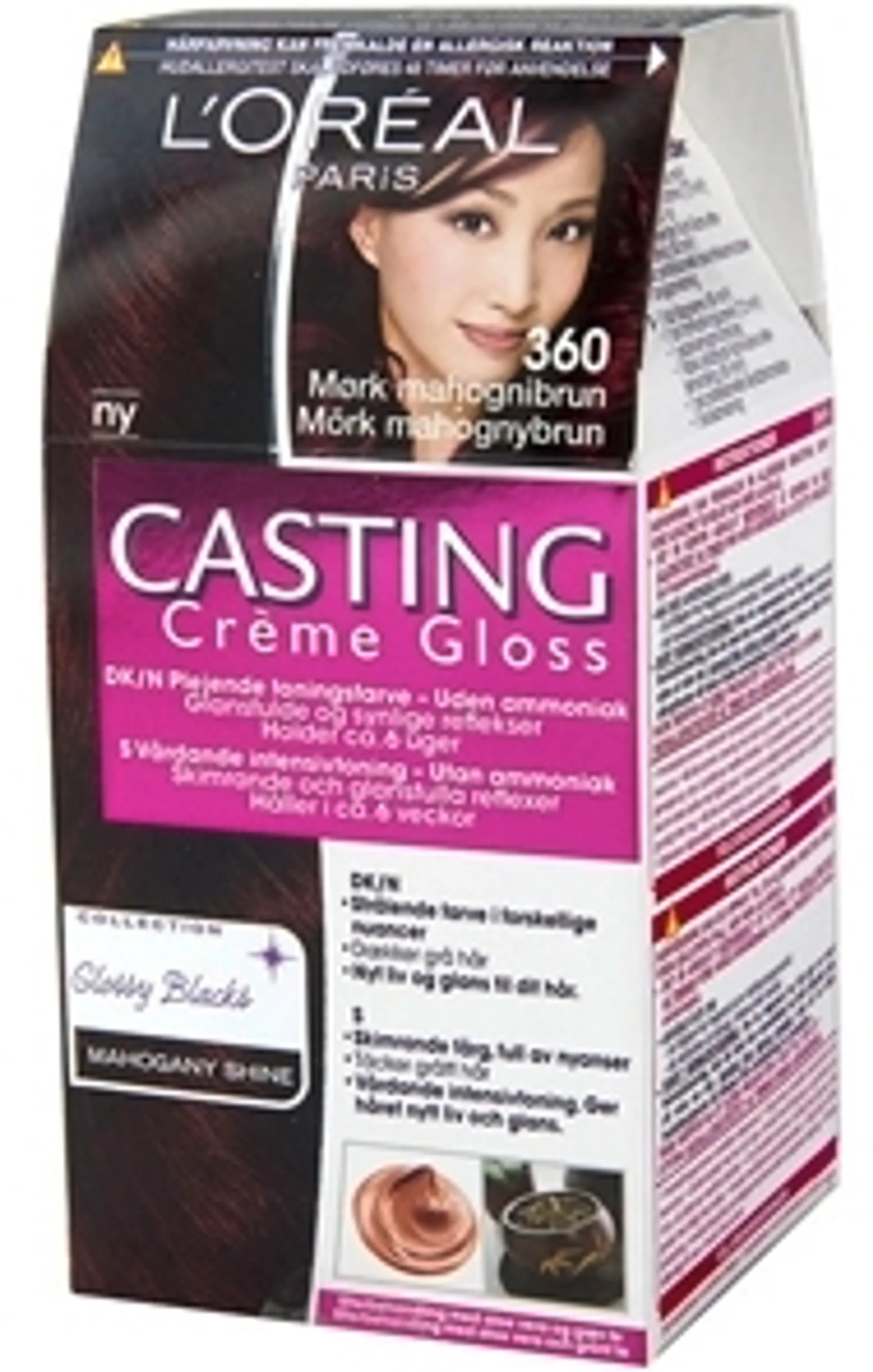 L'Oréal Paris Casting Crème Gloss 360 Black Cherry Tumma Mahonginruskea kevytväri 1kpl