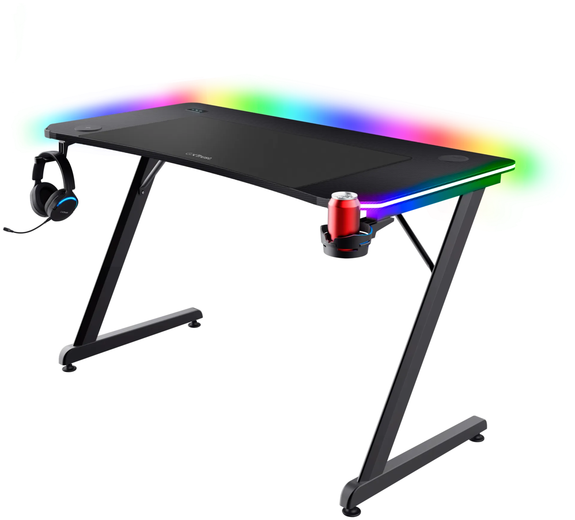 Trust Pelipöytä GXT 710 Luminus RGB valaistu Pro - 2